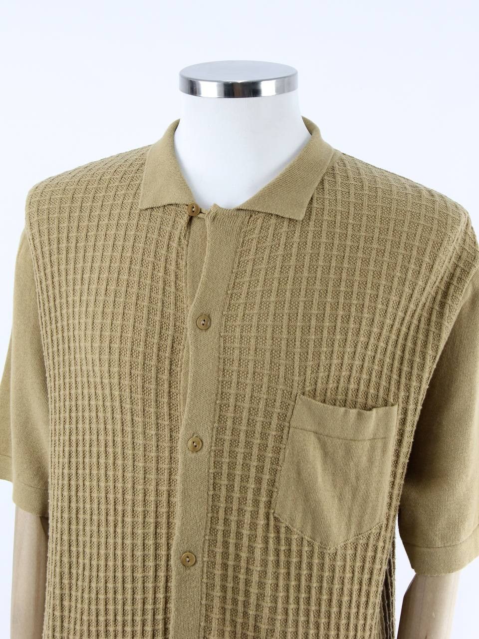 Percival PERCIVAL Textured knit shirt with short sleeves Size US XL / EU 56 / 4 - 4 Thumbnail