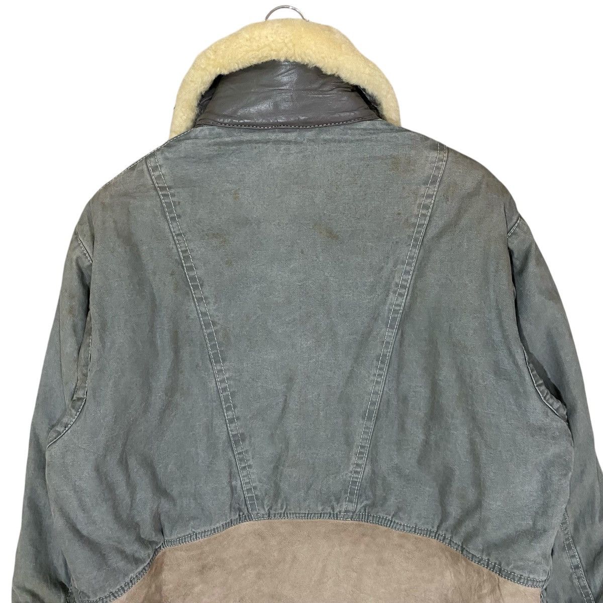 Vintage 🔥VINTAGE LAMBSKIN PATCHWORK SHEARLING LEATHER PART JACKET Size US L / EU 52-54 / 3 - 11 Thumbnail