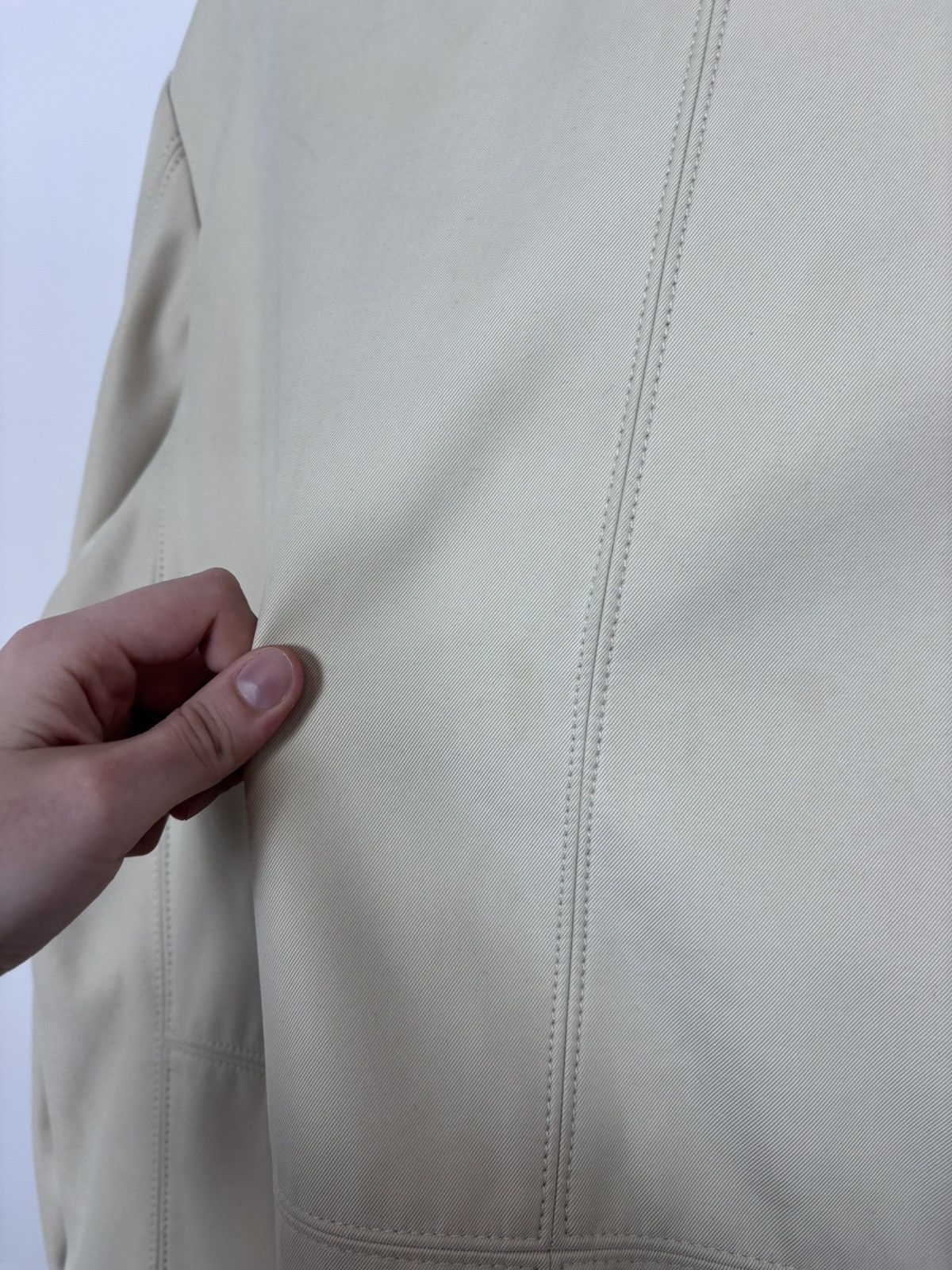 Alfred Dunhill Dunhill Men’s 2 in 1 Insulated Beige Collared Zip Up Jacket Size US M / EU 48-50 / 2 - 24 Thumbnail