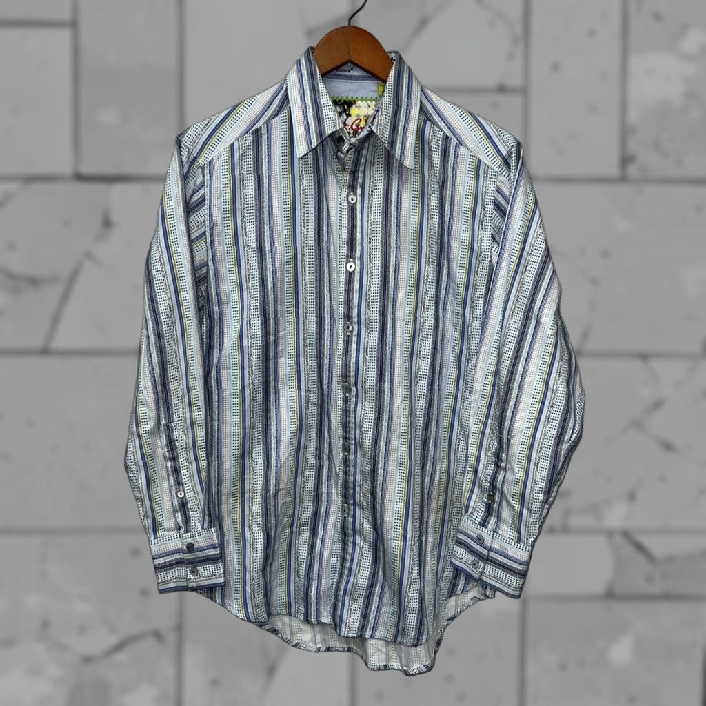 Robert Graham Robert Graham Blue Striped Button-Up Shirt Mens Size S Size US S / EU 44-46 / 1 - 1 Thumbnail