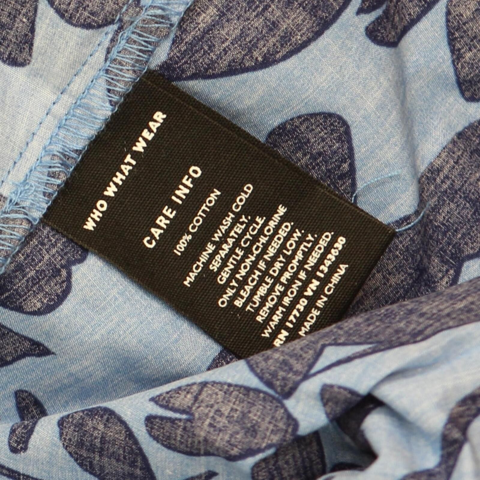 Other Nwt Who What Wear Sleeveless Dress 84208143 S Blue Floral Size S / US 4 / IT 40 - 4 Thumbnail