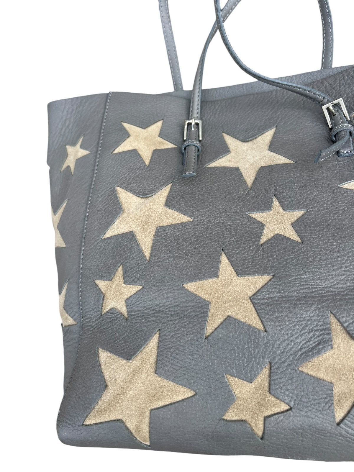 Leather Handmade Amantes Amentes Stars Patina Leather Tote Bag Size ONE SIZE - 11 Thumbnail