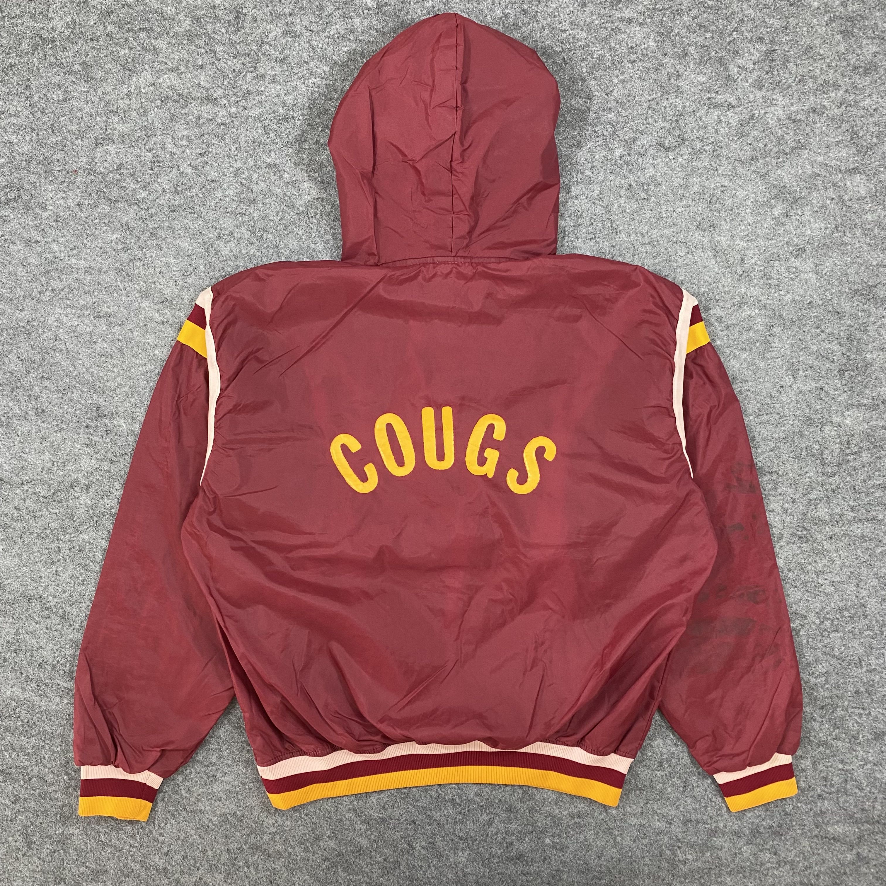 Japanese Brand VTG 70s Betlin Capital Wrestling Cougs Hooded Windbreak-J579 Size US XL / EU 56 / 4 - 2 Thumbnail