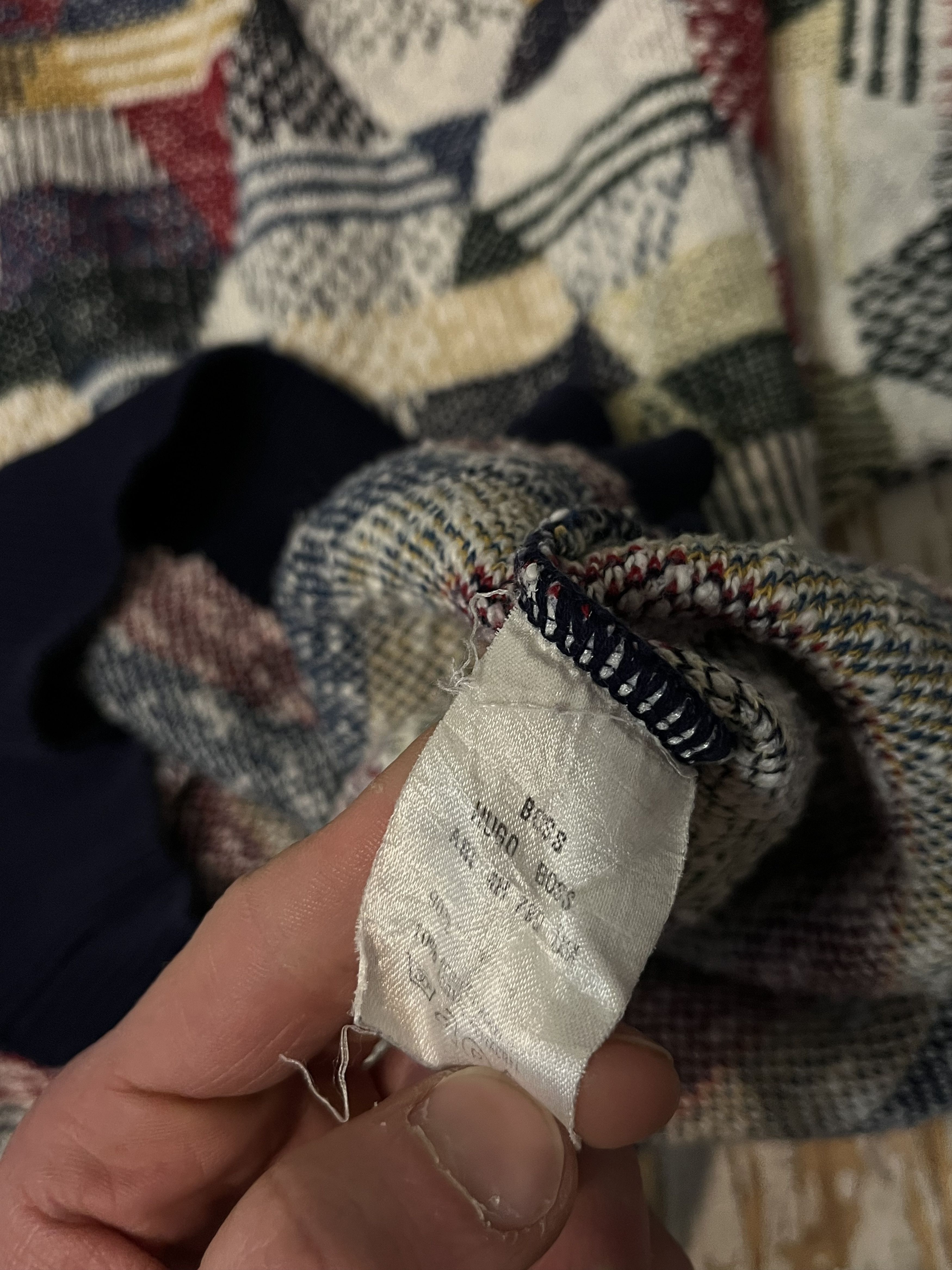 Hugo Boss × Vintage Vintage 80/90s Hugo Boss Multicolour Knitwear Sweater Size US M / EU 48-50 / 2 - 4 Thumbnail