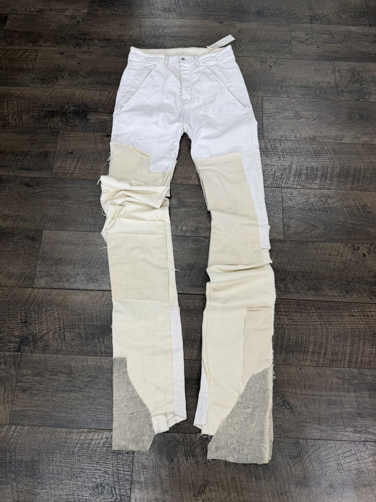 Rick Owens Swampgod LUISAVIAROMA Exclusive 1 of 1 Wax Flare Denim Size US 32 / EU 48 - 1 Thumbnail