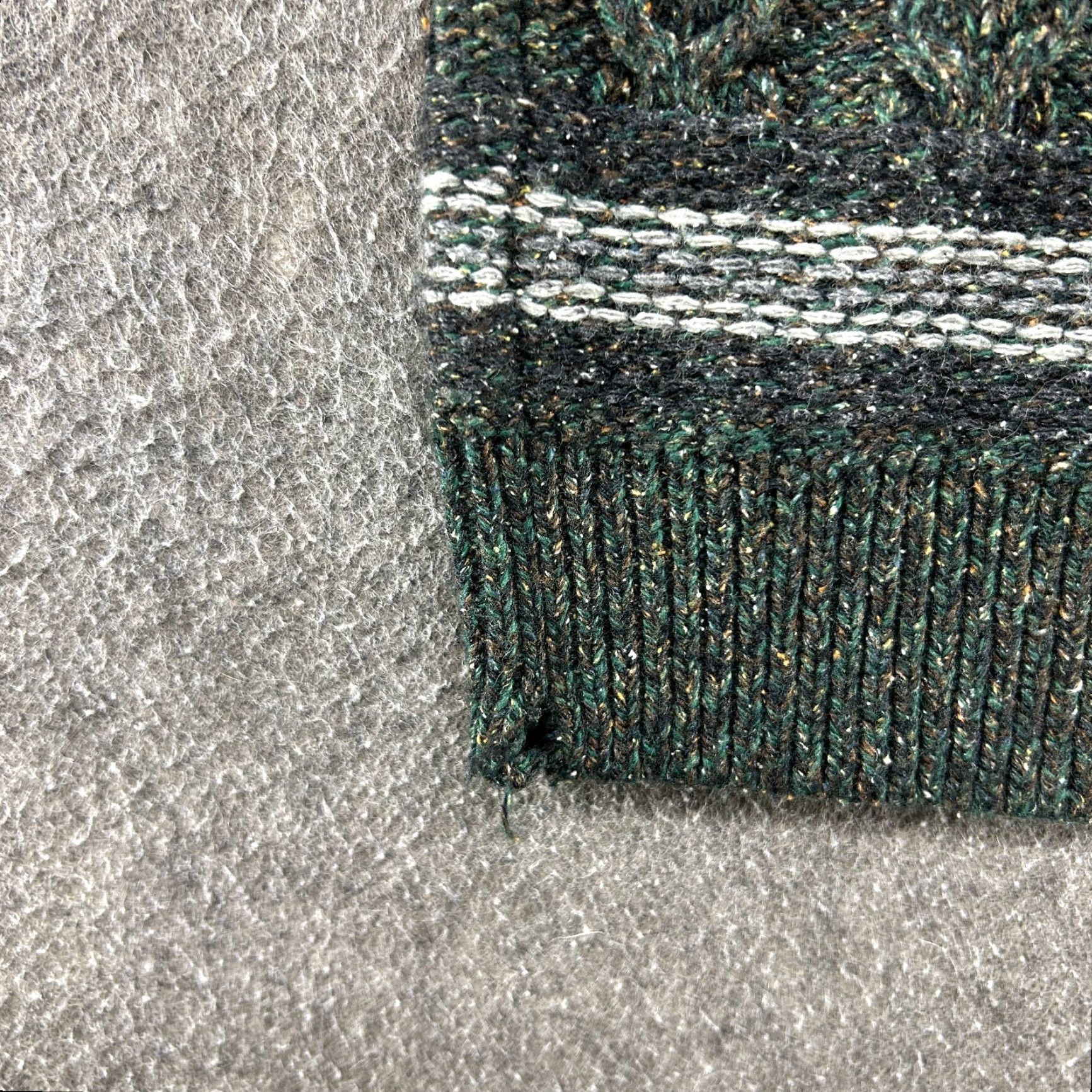 Tommy Bahama Tommy Bahama Sweater Mens XL Green Grey Pullover Wool Knit Shawl Cable Knit 90s Athletic Mens Sweater Size US XL / EU 56 / 4 - 7 Thumbnail