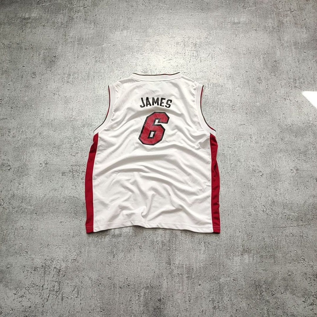 Adidas × NBA RARE NBA Miami Heat x Adidas #6 James Basketball Jersey Size US XL / EU 56 / 4 - 8 Thumbnail
