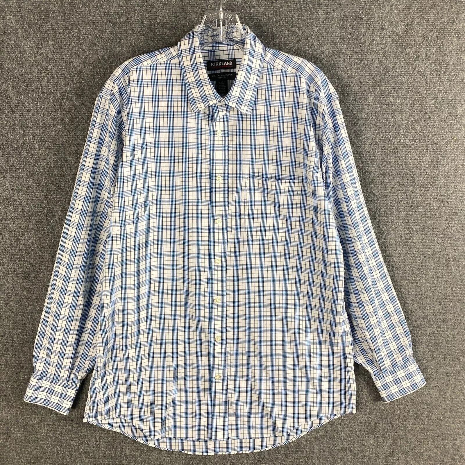 Kirkland Signature Kirkland Signature Button Down Shirt Men's 16 34/35  Plaid | Grailed