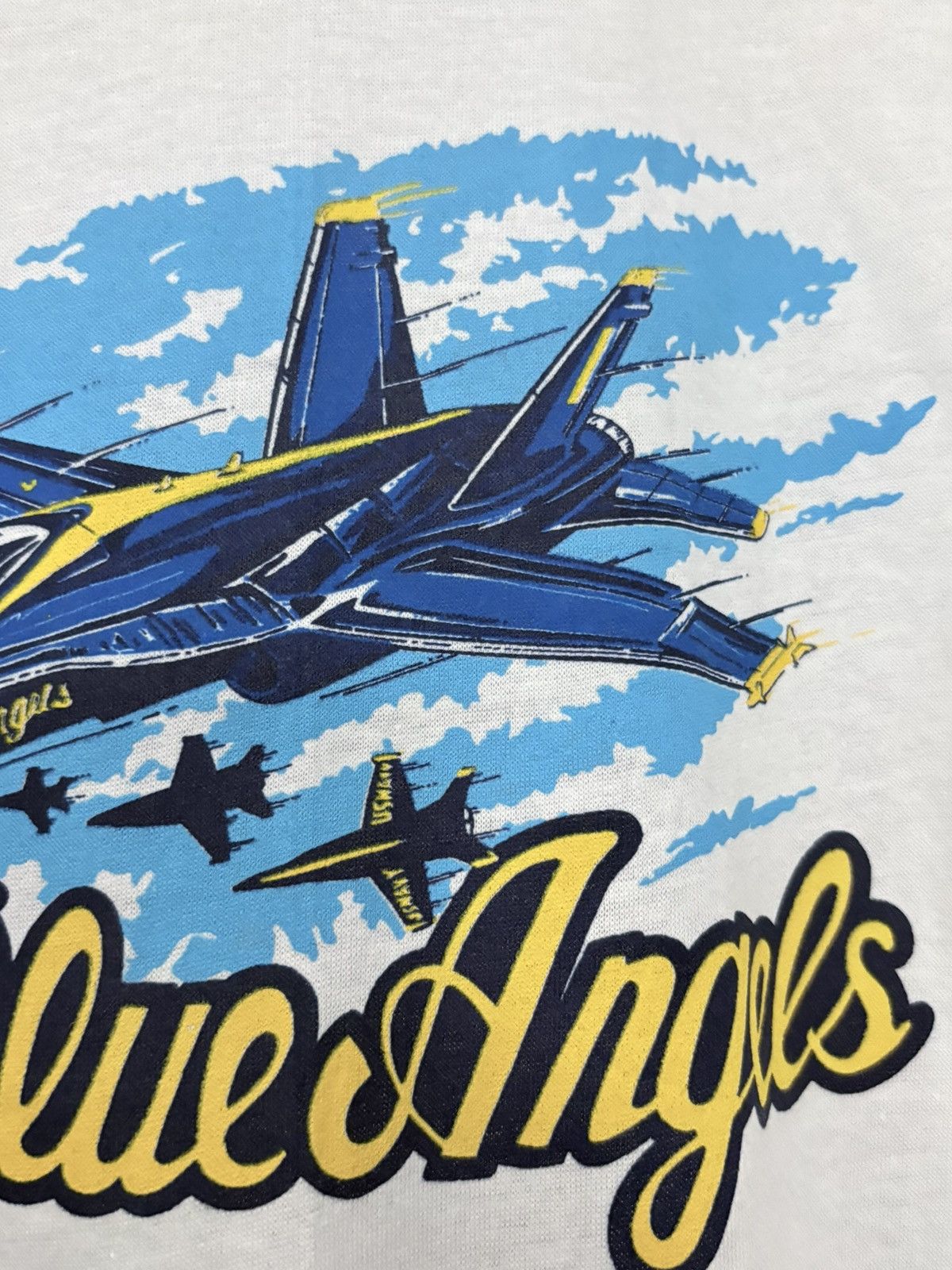 Vintage 80’s Blue Angels Vintage Ringer Tee Shirt Size US L / EU 52-54 / 3 - 5 Thumbnail