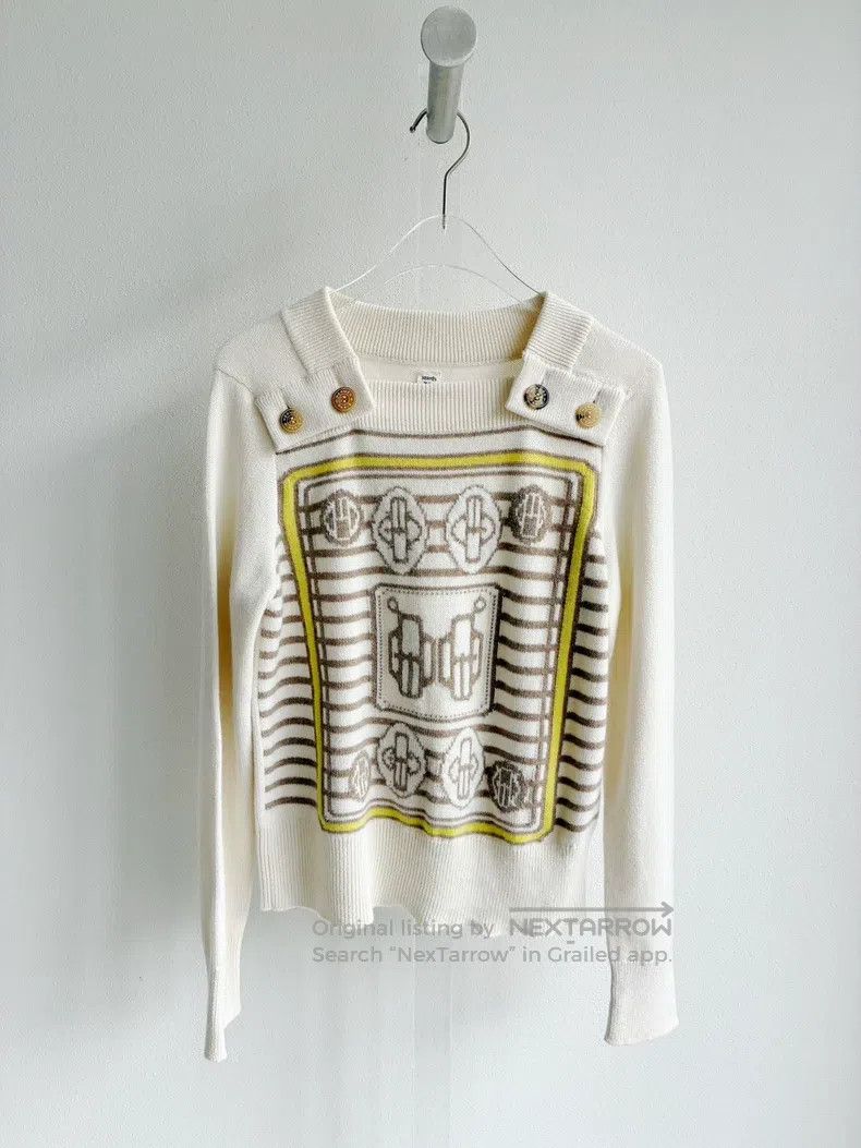 Hermes Hermes Off-white Cashmere Knit Sweater Size XS / US 0-2 / IT 36-38 - 1 Thumbnail