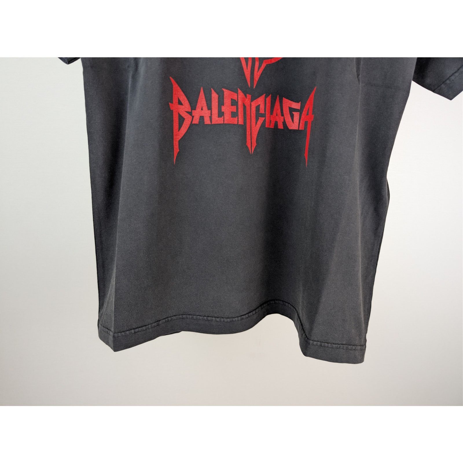 Balenciaga o1rshd1 Q:2 / Metal BB Vintage Jersey Medium Fit T-Shirt Size US M / EU 48-50 / 2 - 4 Thumbnail