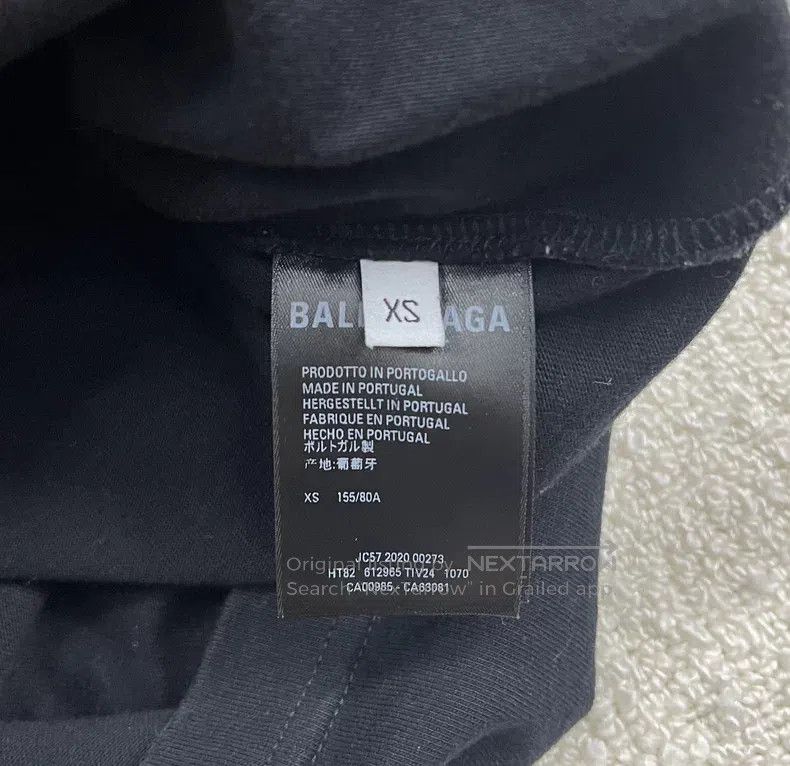 Balenciaga Balenciaga Black Crew Letter Logo Short Sleeve T-Shirt Size US XS / EU 42 / 0 - 5 Thumbnail