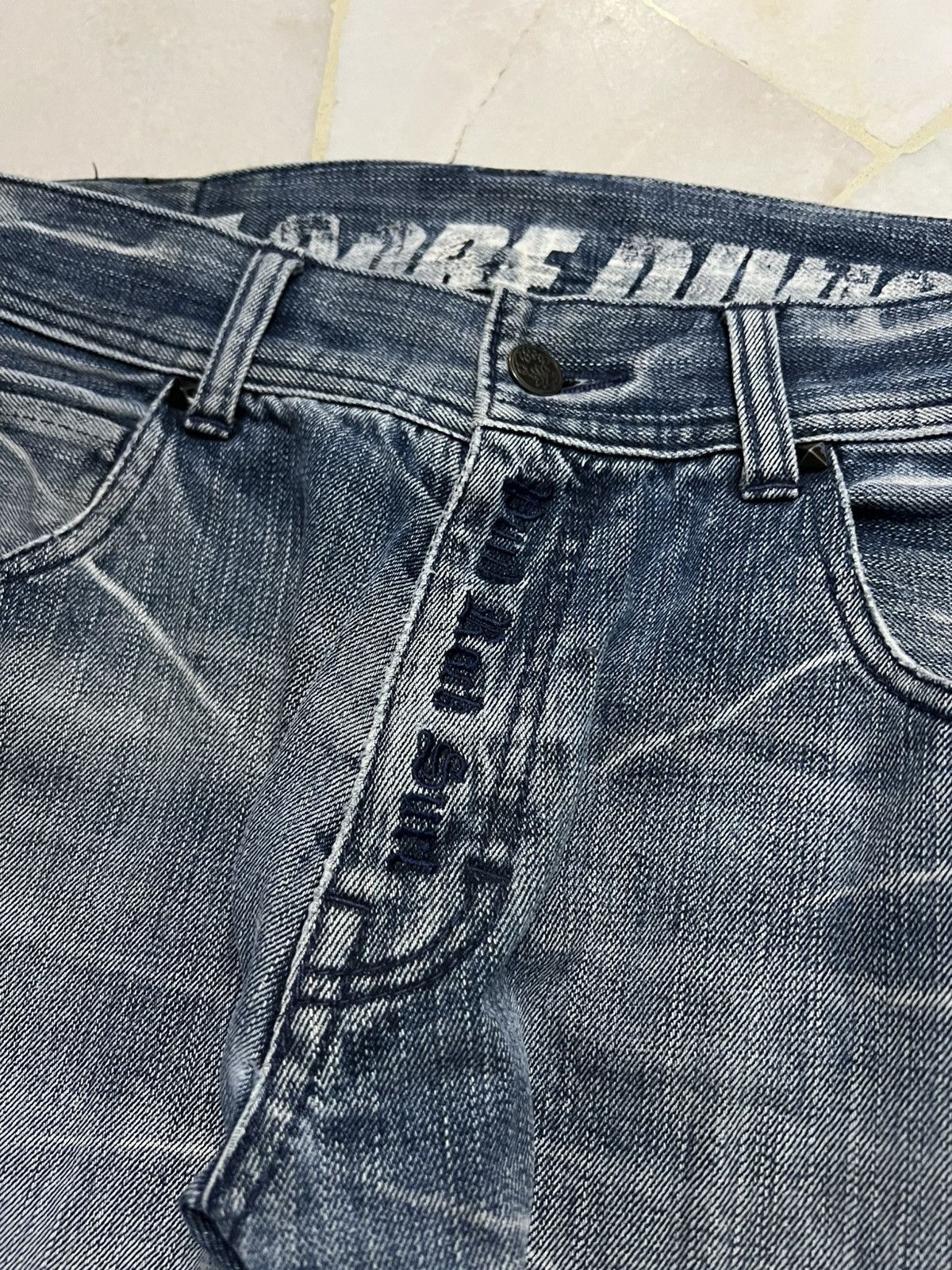 Japanese Brand 💥Baggy💥MCD Faded Punk Jean Very Rare Size US 32 / EU 48 - 10 Thumbnail