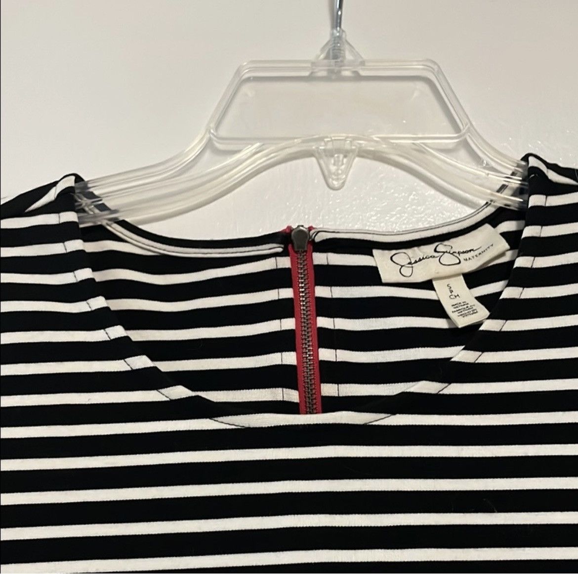 Jessica Simpson Jessica Simpson Maternity Black and White Striped Midi Dress Size S / US 4 / IT 40 - 4 Thumbnail