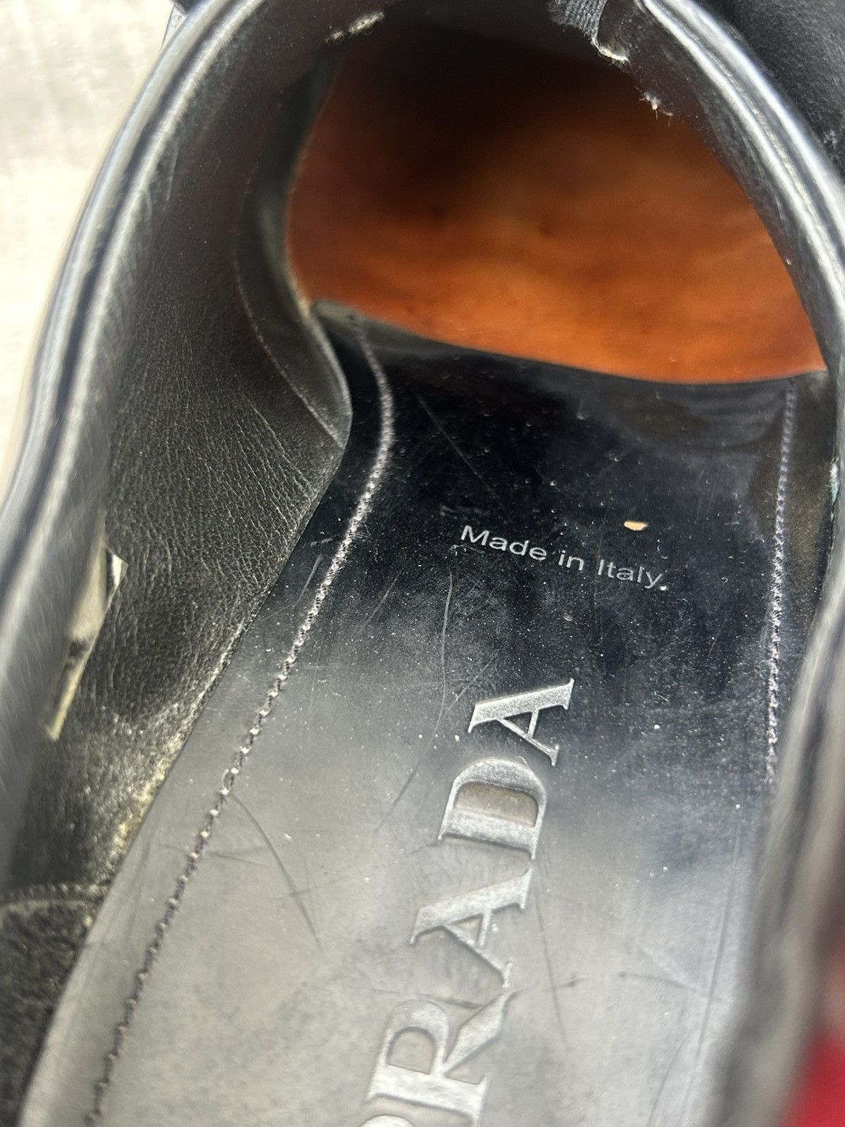 Prada Prada Men's Monolith Brushed Leather Loafers Size US 8.5 / EU 41-42 - 15 Thumbnail