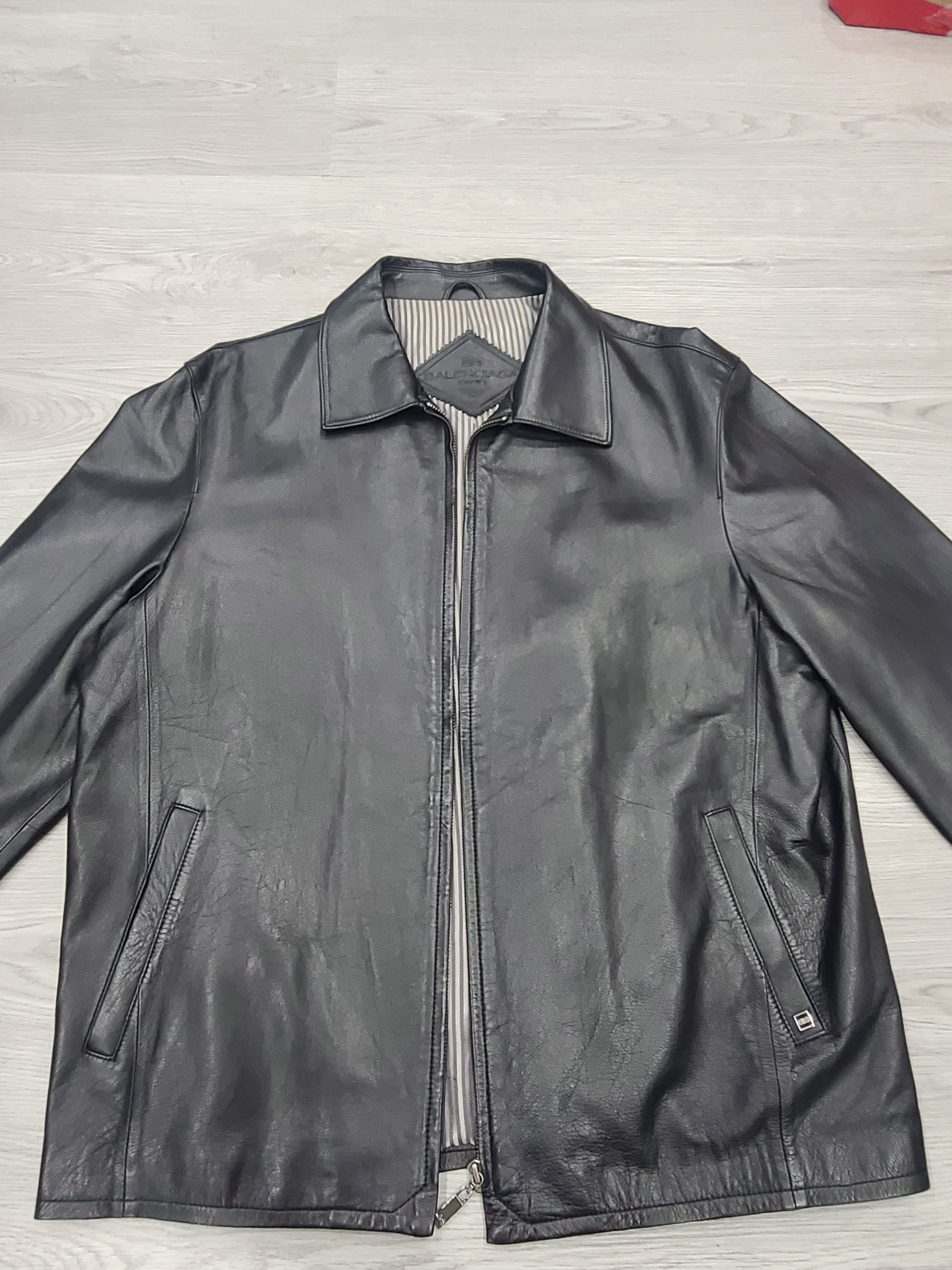 Balenciaga Vintage Balenciaga Leather Jacket Size 6 Size US XL / EU 56 / 4 - 7 Thumbnail