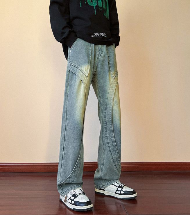 Japanese Brand Men's high street straight loose flared casual jeans Size US 32 / EU 48 - 6 Thumbnail