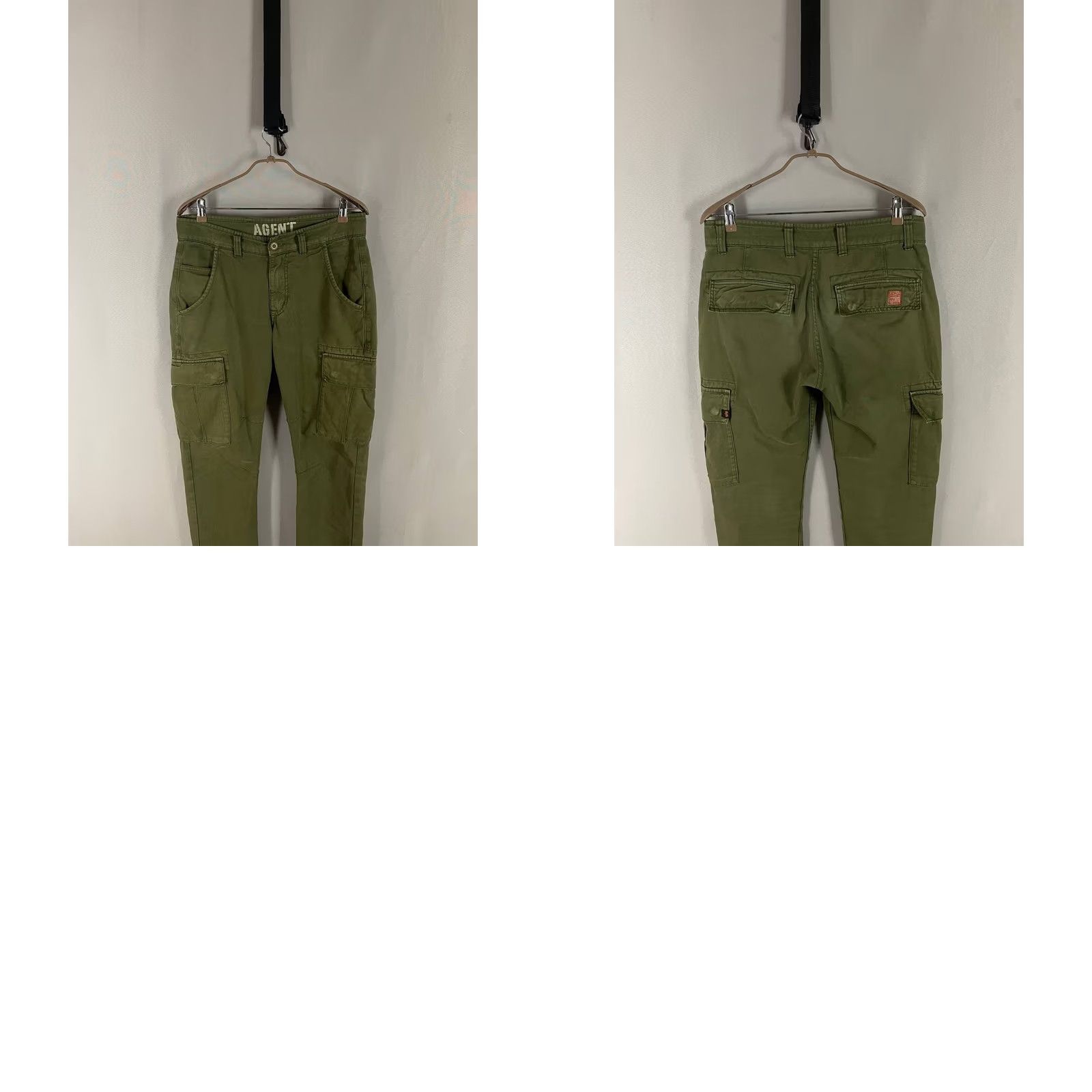 Alpha Industries Alpha Industries Mens Cargo Pants Size 31 Olive Green Cotton Straight Leg Size US 31 - 10 Thumbnail