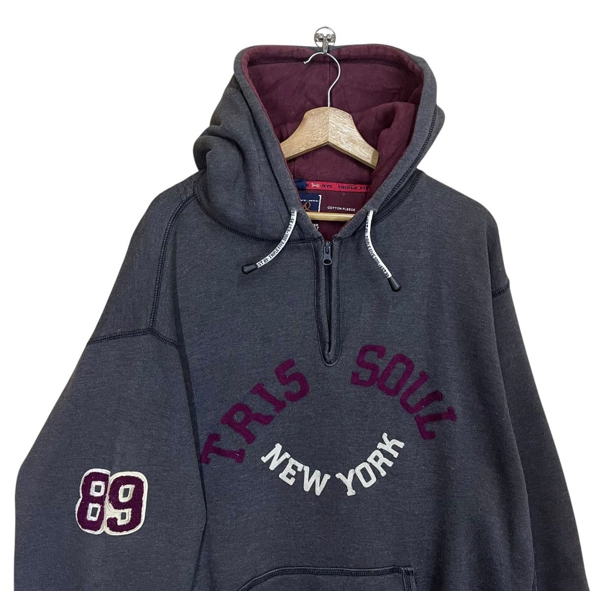 Japanese Brand × Triple 5 Soul × Vintage Triple 5 Soul Spellout Embroidered Pullover Hoodie Size XXL Size US XL / EU 56 / 4 - 4 Thumbnail