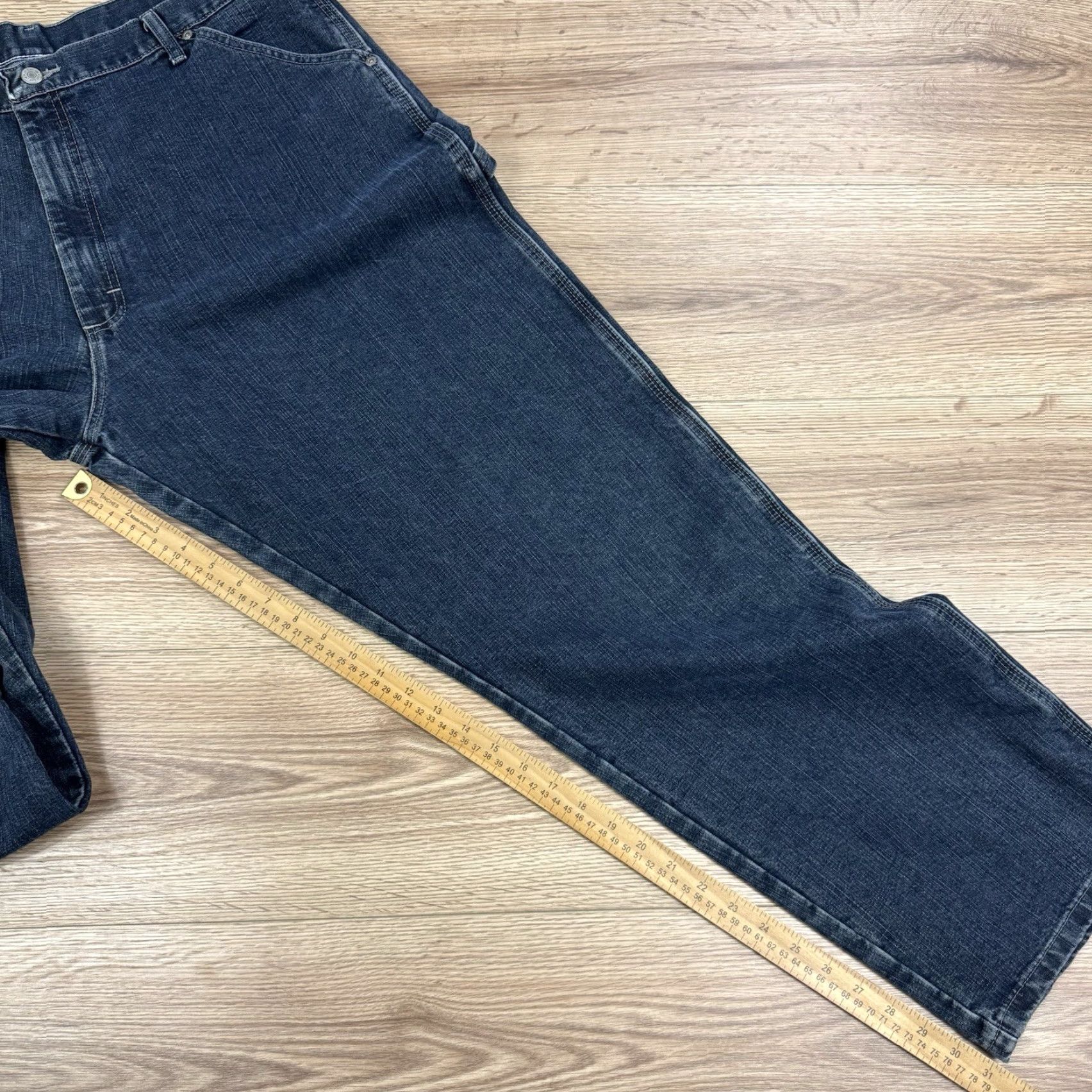 Wrangler VINTAGE Wrangler Jeans Men’s 40x32 Blue Denim Straight 94 LSWQW Grunge Distressed Pockets Baggy 94LSWQW Size US 40 / EU 56 - 6 Thumbnail