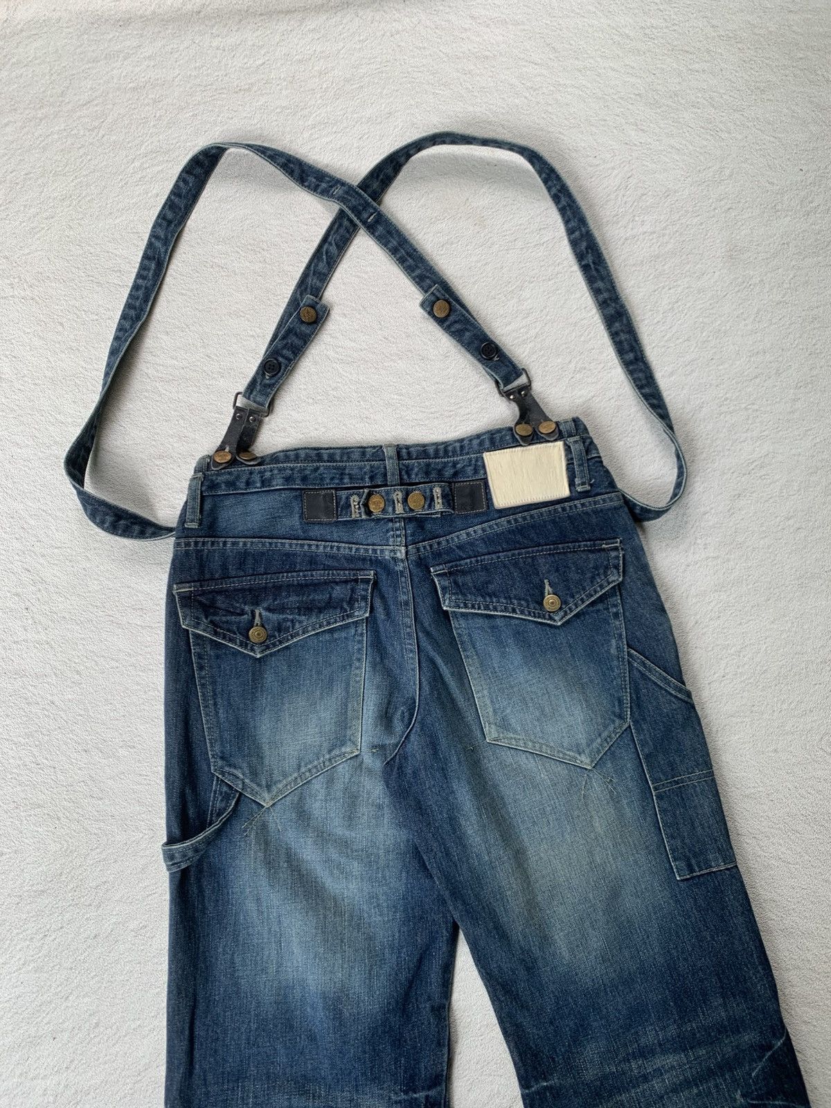PPFM 2000s PPFM Suspender Carpenter Denim Pants Size US 31 - 5 Thumbnail