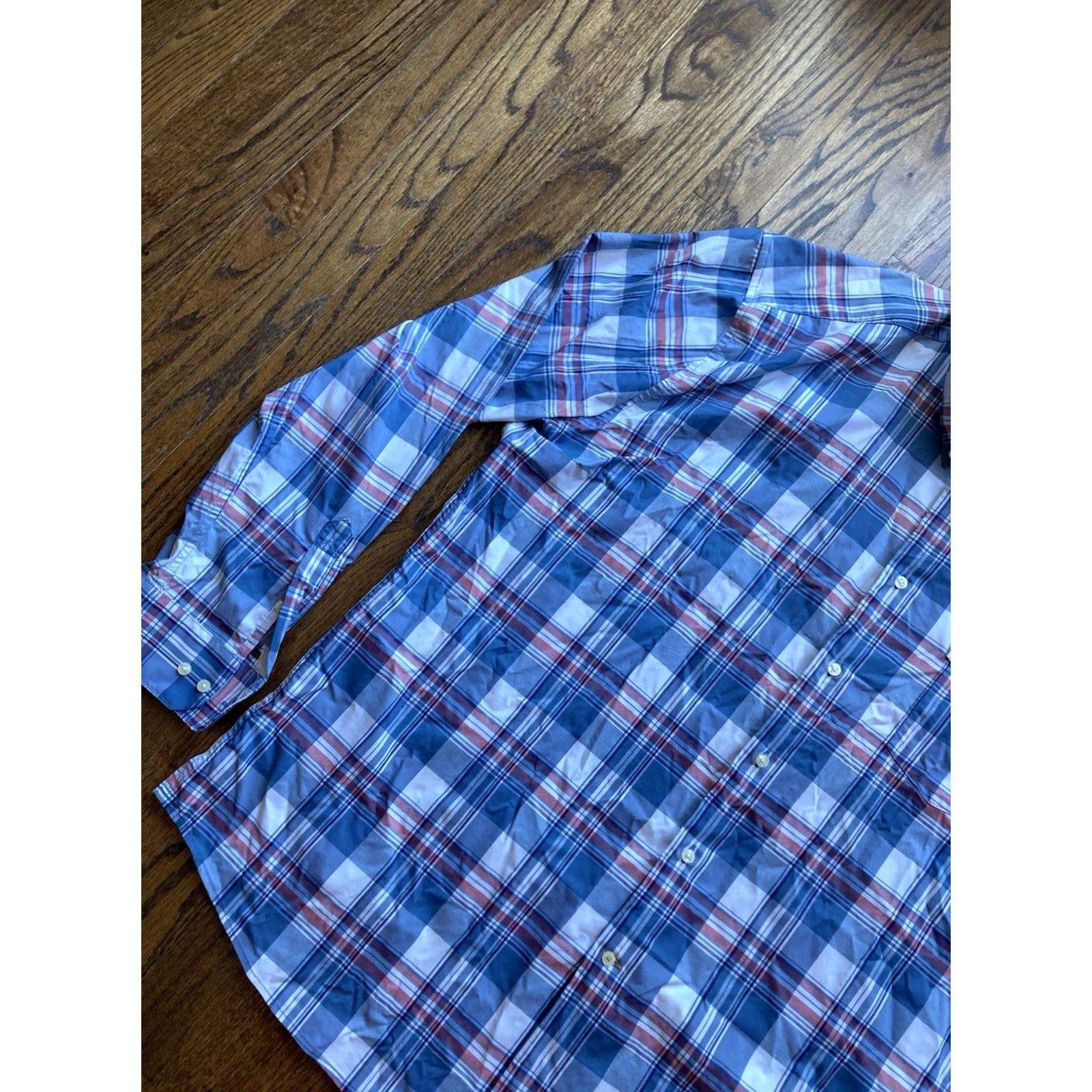 Barbour Barbour Performance Shirt Mens 2XL Blue Long Sleeve Button-Up Check Plaid Tailored Button-Down Collared Shirt Size US XXL / EU 58 / 5 - 2 Thumbnail
