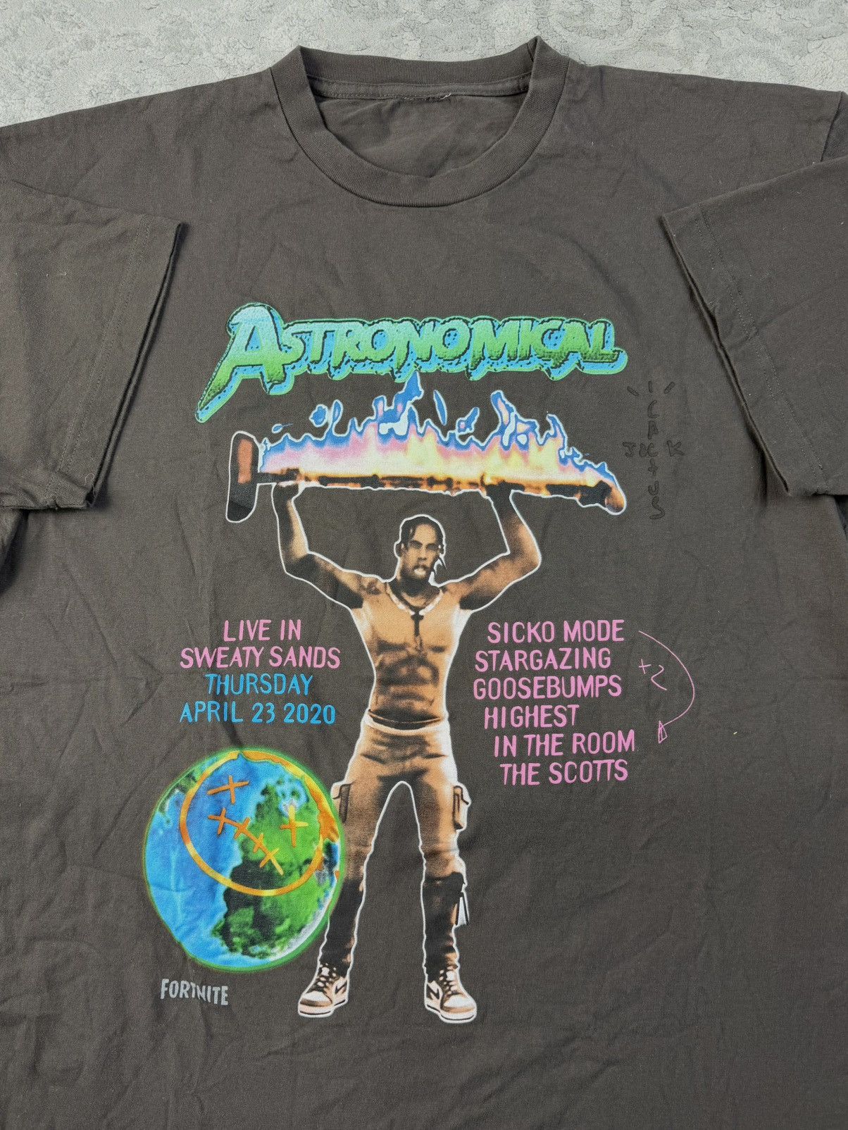 Travis Scott Travis Scott Brown Cactus Jack Astronomical Fortnite T-Shirt Size US XL / EU 56 / 4 - 2 Thumbnail