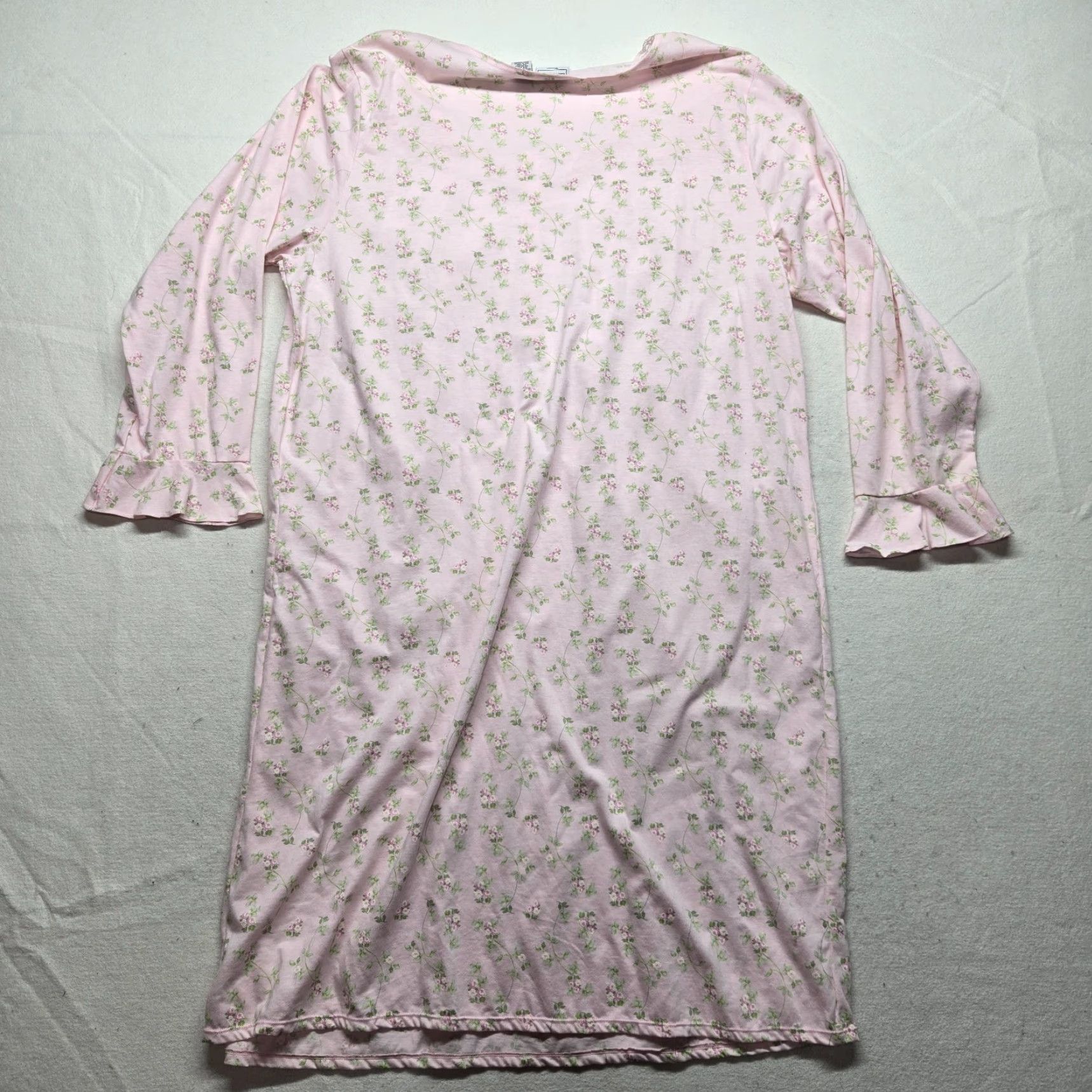 Vintage VINTAGE Bobbie Brooks Pink Flowers Floral Nightgown Shirt Long Sleeve Adult Women's 2XL Size XXL / US 16-18 / IT 52-54 - 8 Thumbnail