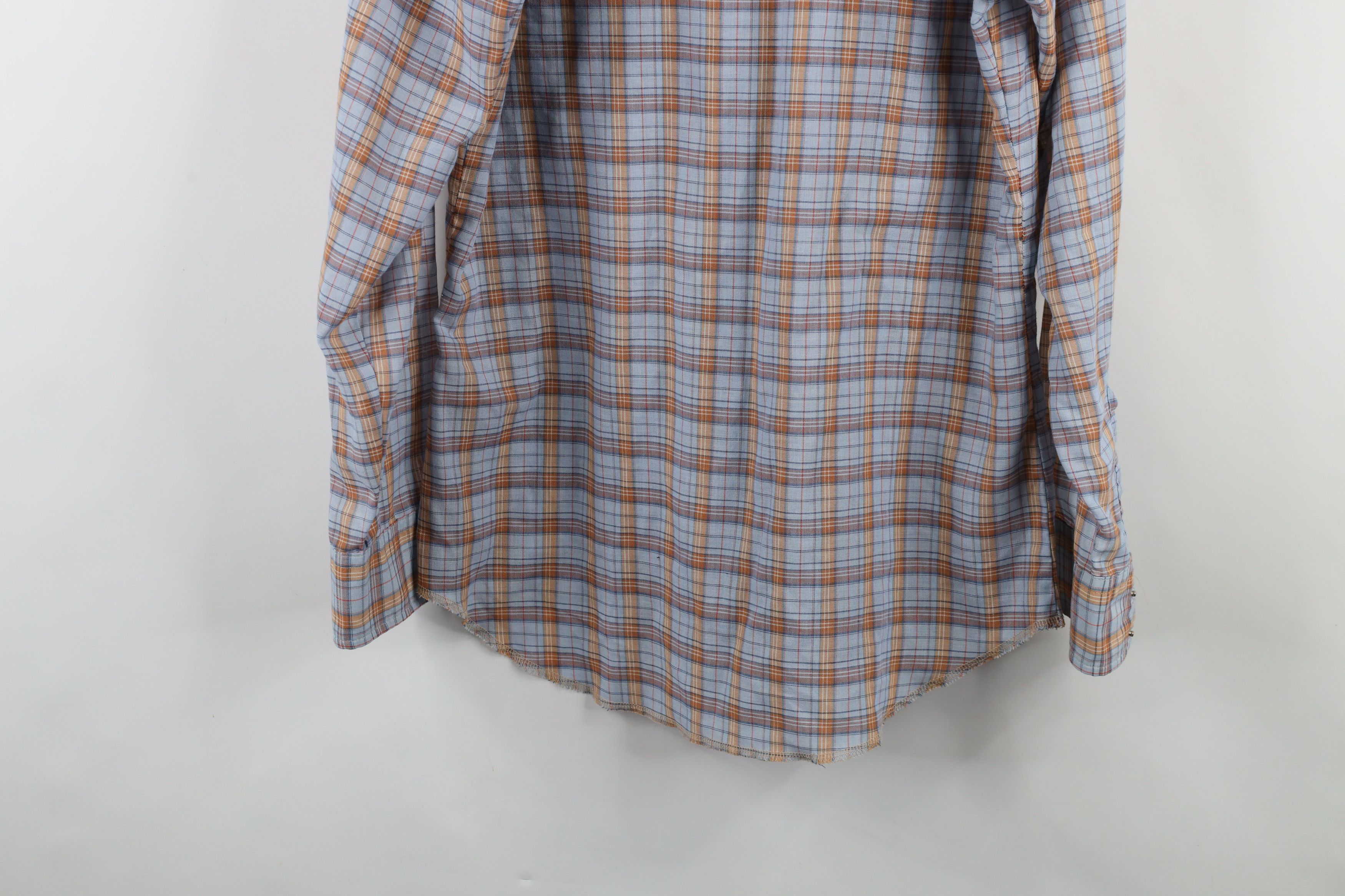 Vintage × Wrangler Vintage 70s Wrangler Rodeo Snap Button Shirt Plaid USA Size US M / EU 48-50 / 2 - 11 Thumbnail