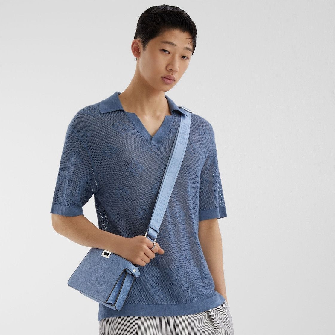Fendi o1s1wg111025 Polo Shirt in Blue Size US L / EU 52-54 / 3 - 4 Thumbnail