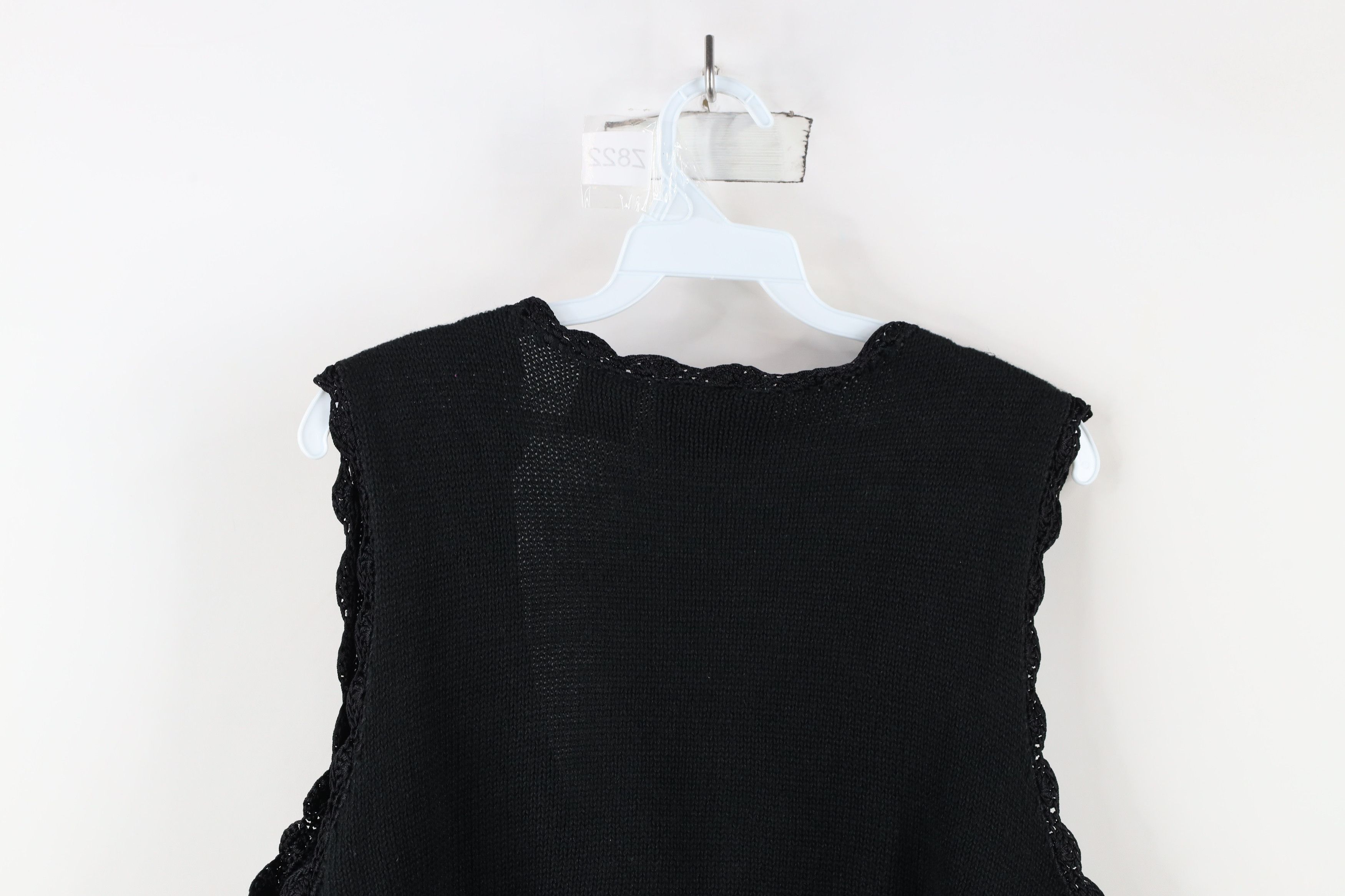 Vintage Vintage 90s Streetwear Flower Lace Knit Sweater Vest Size M / US 6-8 / IT 42-44 - 10 Thumbnail