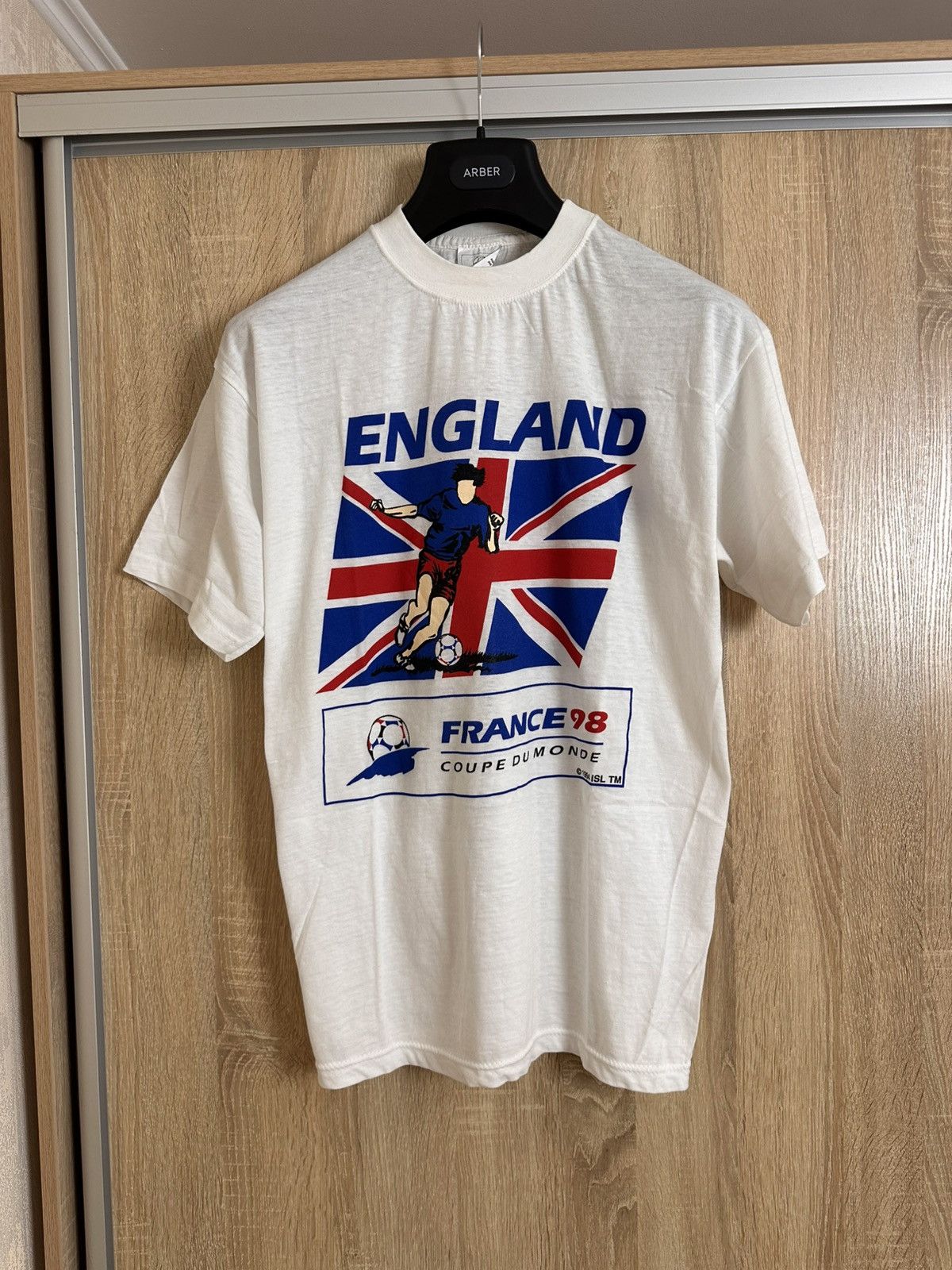 Vintage 🔥 1994 England France 1998 World Cup Vintage T Shirt Soccer Size US L / EU 52-54 / 3 - 2 Thumbnail