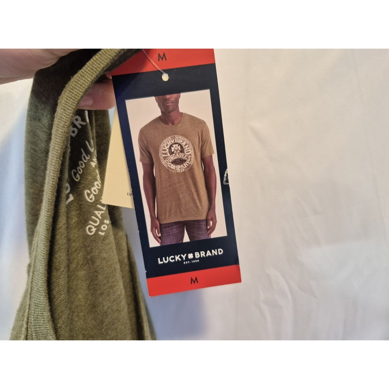 Lucky Brand New W/Tags Lucky Brand Men's Dungarees Green Cotton Shirt M Size US M / EU 48-50 / 2 - 4 Thumbnail