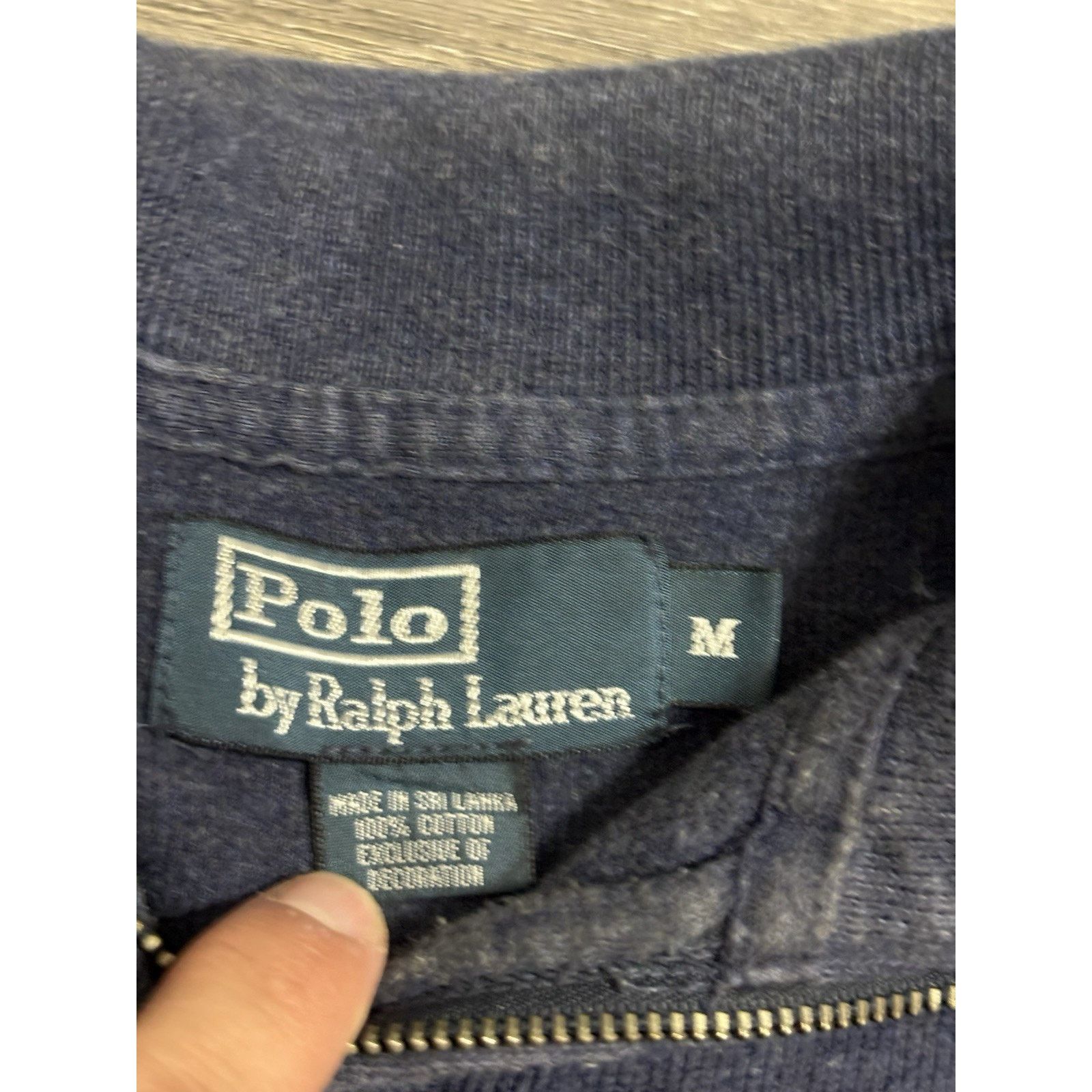 Polo Ralph Lauren Vintage 90s Polo Ralph Lauren Navy Quarter Zip - Mens Medium Size US M / EU 48-50 / 2 - 4 Thumbnail