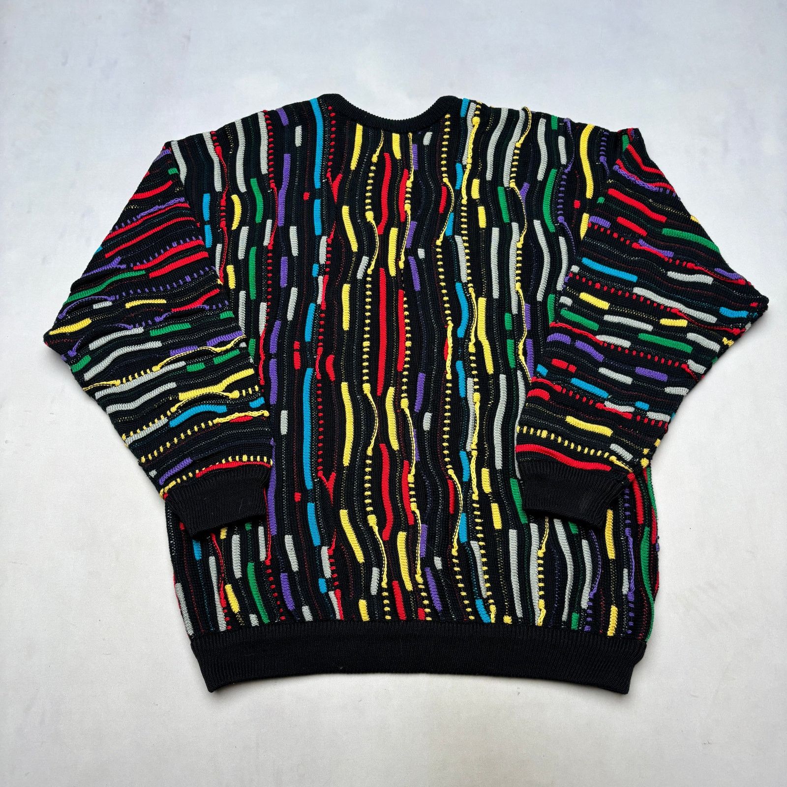 Coogi × Vintage Vintage Coogi Rainbow 3D Knit Sweater Men's Large Biggie 90s Size US L / EU 52-54 / 3 - 3 Thumbnail