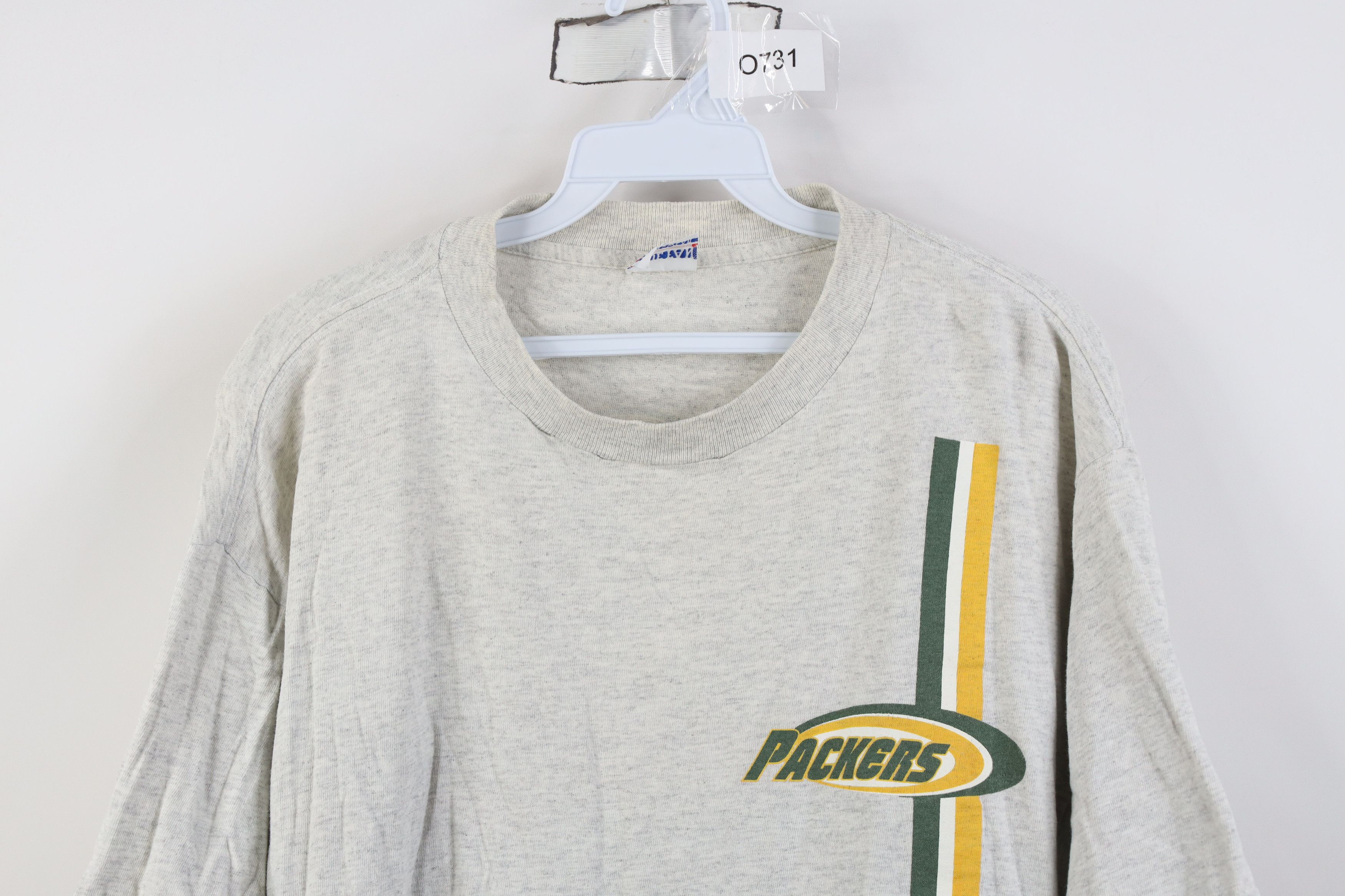 Vintage Vintage 90s Green Bay Packers Football T-Shirt Heather Gray Size US L / EU 52-54 / 3 - 2 Thumbnail