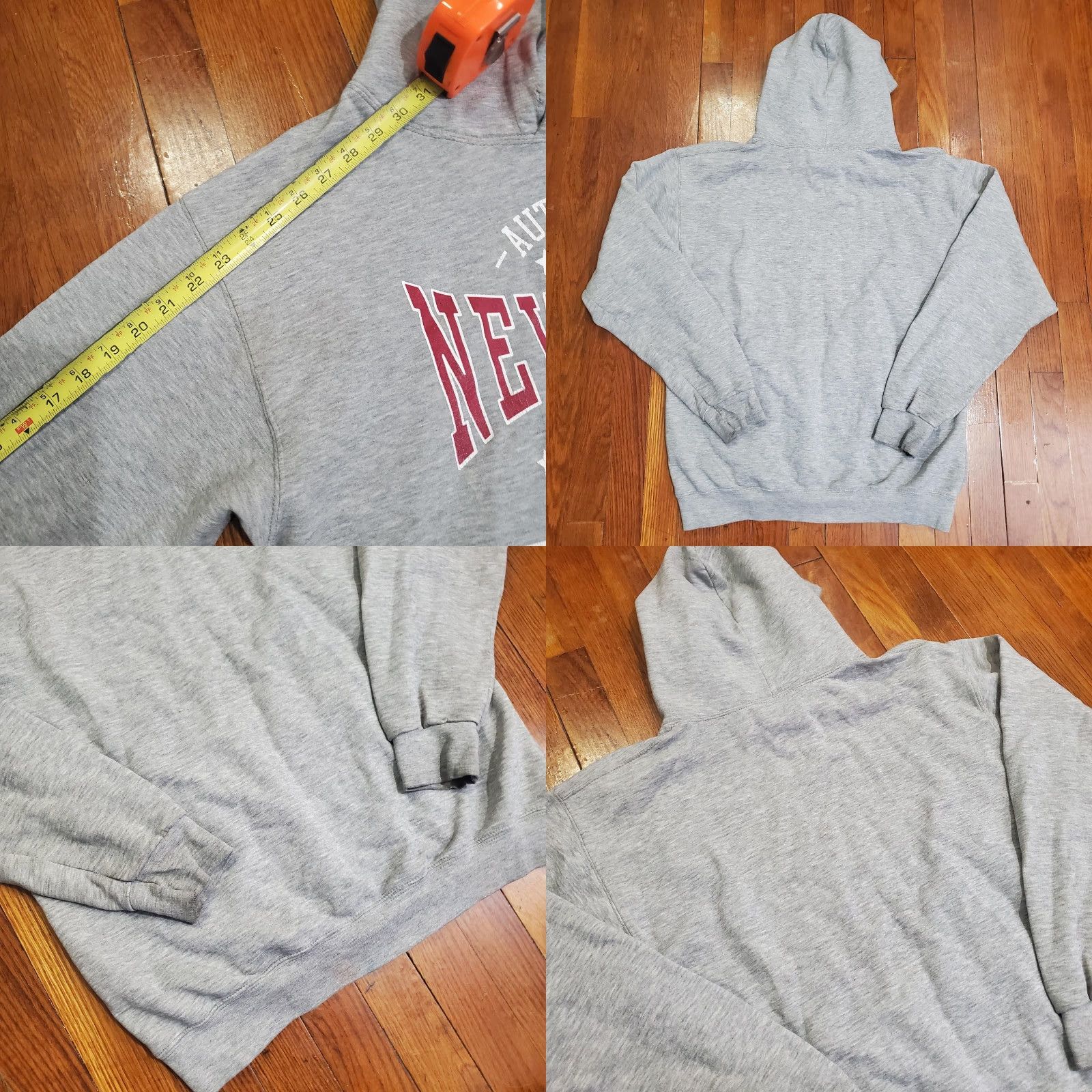 Vintage Point Sportswear Hoodie Mens Medium Gray New York City Pullover Sweatshirt Graphic Print Kangaroo Pocket Size US M / EU 48-50 / 2 - 9 Thumbnail