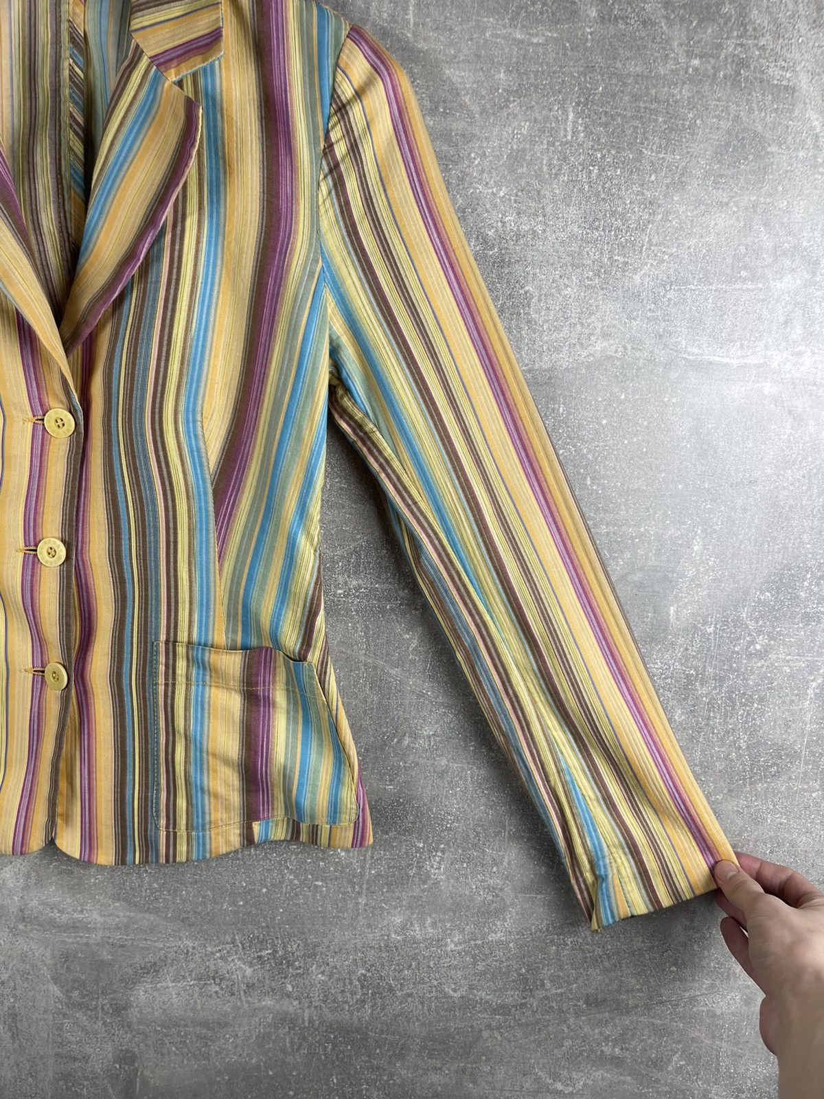Missoni Sport Missoni Striped Blazer Women’s Cotton Vintage Swinger Size XS / US 0-2 / IT 36-38 - 4 Thumbnail