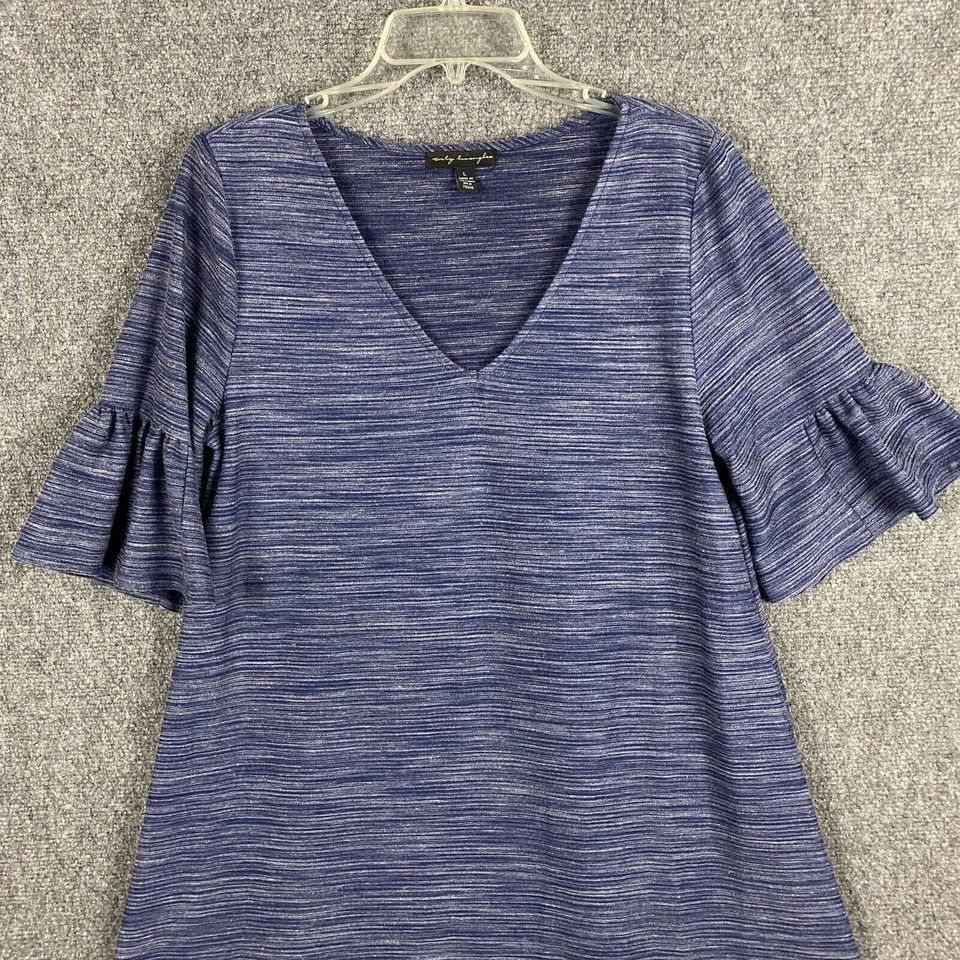 Other City Triangles Dress Large Women's Short Sleeve Blue L Size L / US 10 / IT 46 - 2 Thumbnail