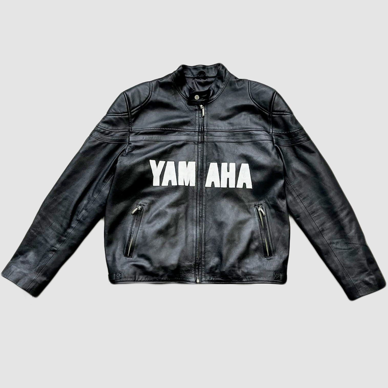 Yamaha 💀 MATTE 🔥 BLACK YAMAHA Racing Leather Jacket Rare Size US XXL / EU 58 / 5 - 1 Thumbnail