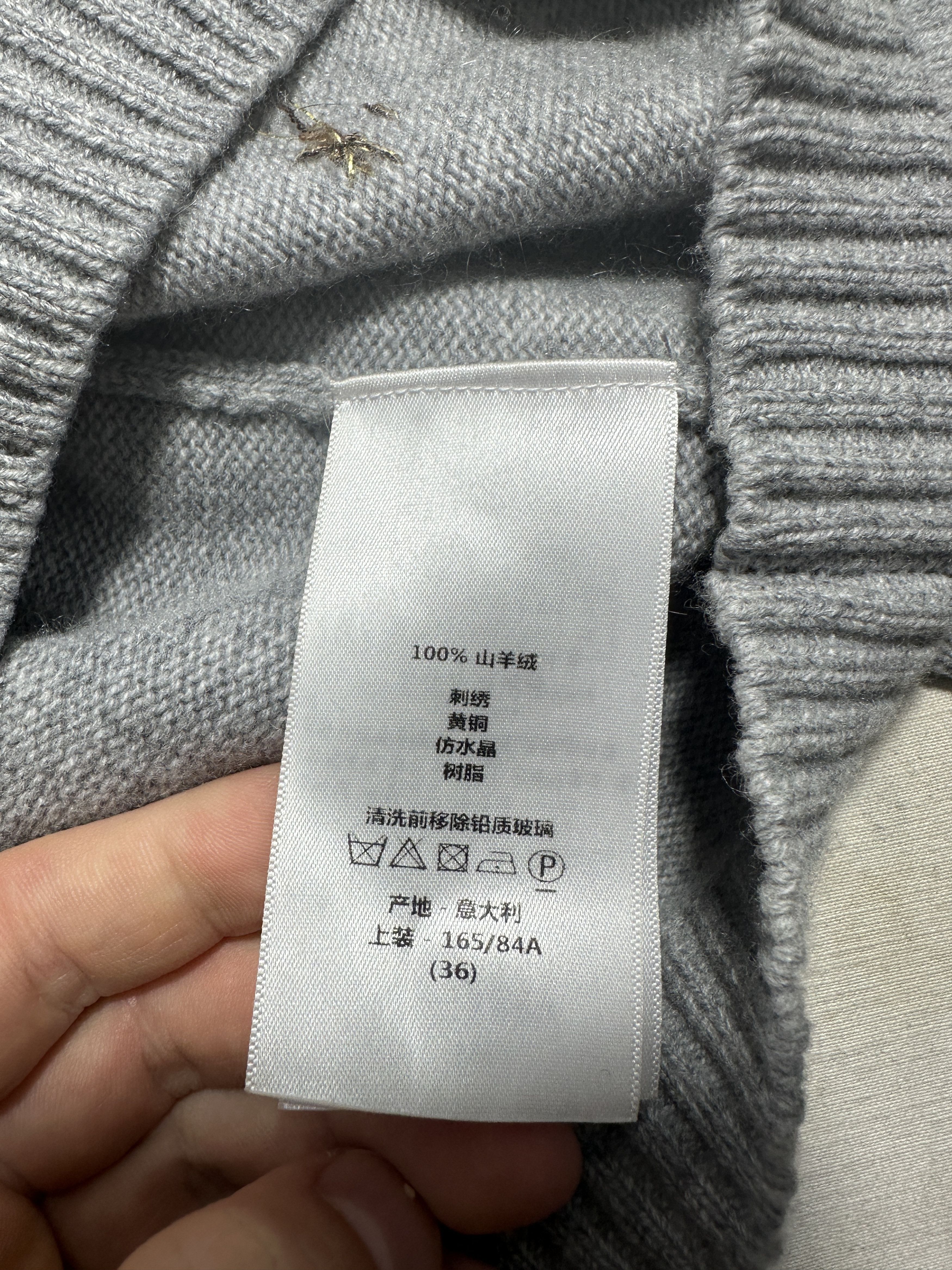 Dior Christian Dior Gray Cashmere L'Étoile Star Embroid Size 36 Size XS / US 0-2 / IT 36-38 - 13 Thumbnail