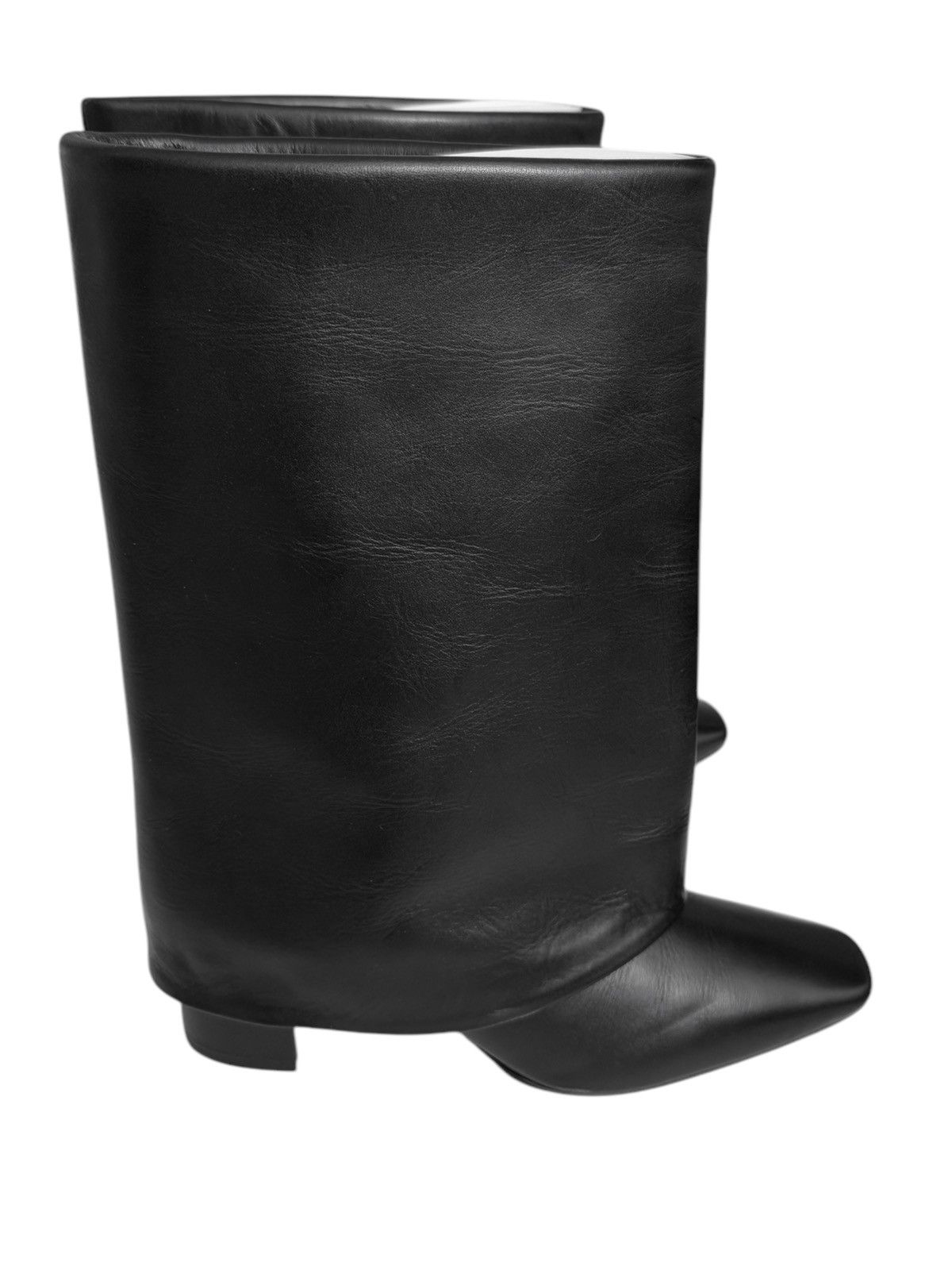 Issey Miyake $1200 Cover Leather Heel Boots Size US 8 / IT 38 - 6 Thumbnail