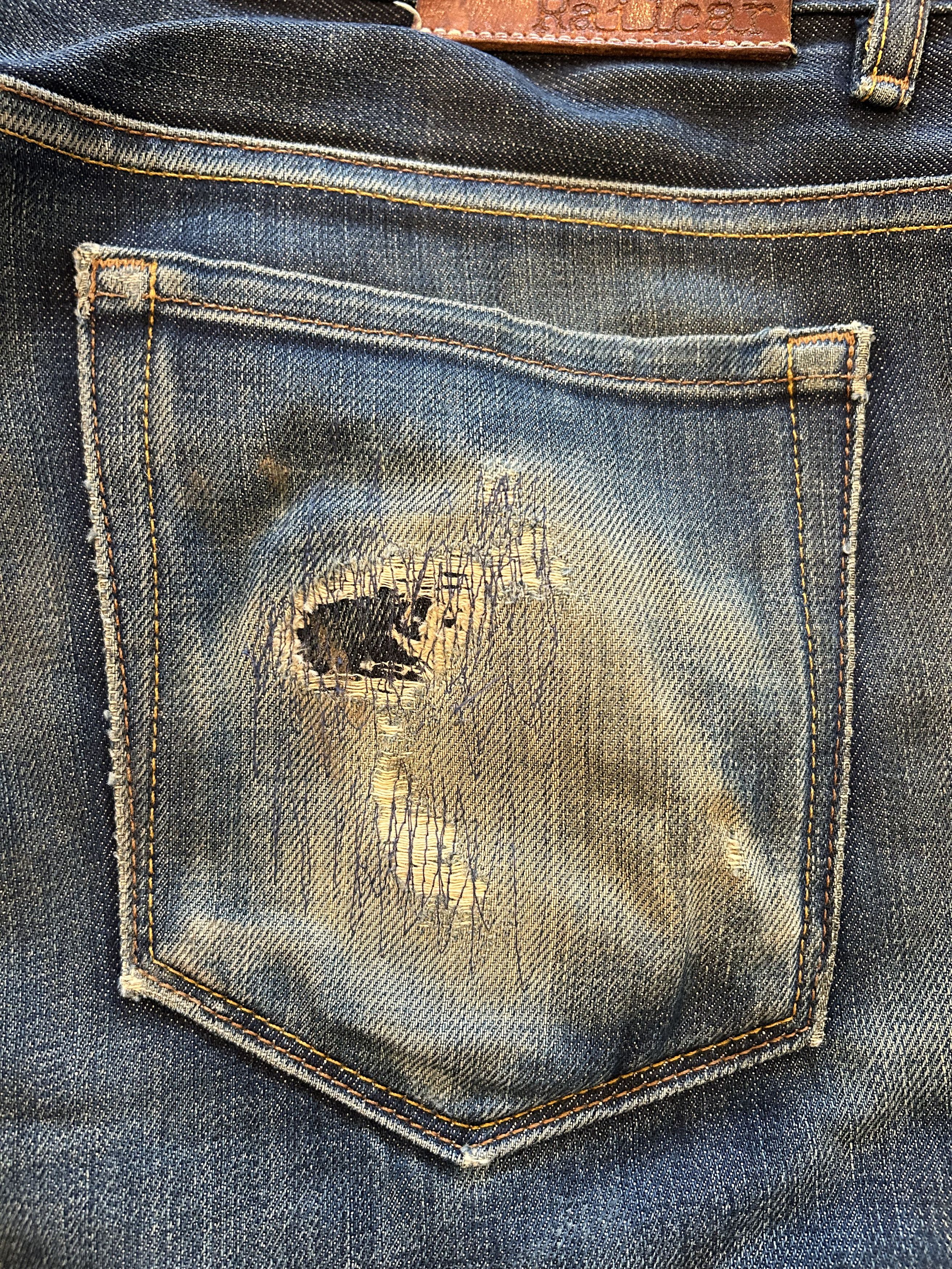 Railcar Fine Goods Railcar Straight Leg Raw Selvedge Denim Jeans Size US 35 - 16 Thumbnail