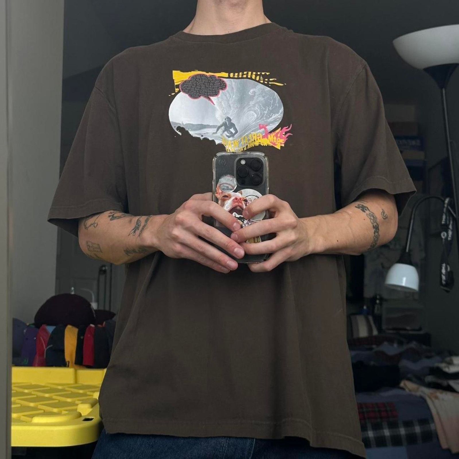 Old Navy × Vintage Rare Vintage 00s Y2K Old Navy Surf Skater Graphic Tee Shirt Size US XXL / EU 58 / 5 - 7 Thumbnail