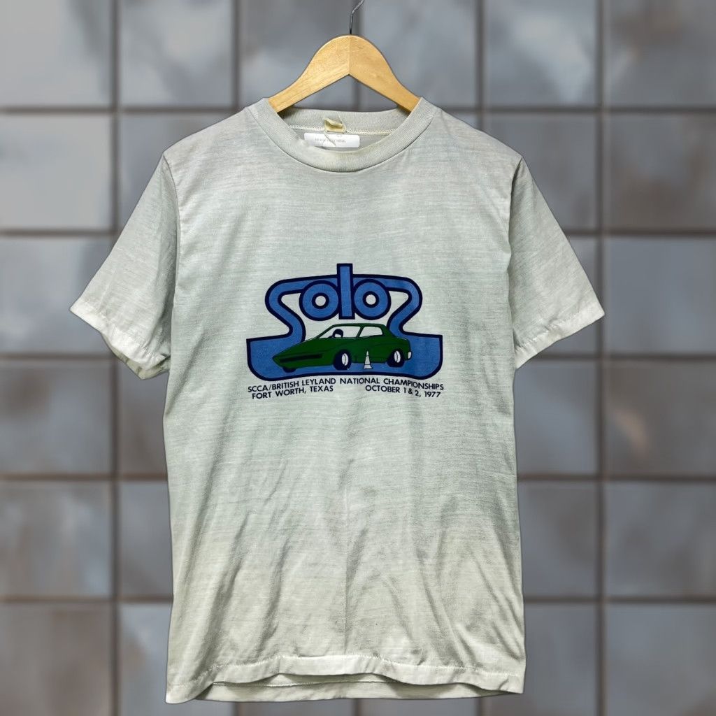Vintage VINTAGE Car T Shirt Large L White Texas Fort Worth Olo Single Stitch 1970s Racing Men Shirts Size US L / EU 52-54 / 3 - 1 Thumbnail