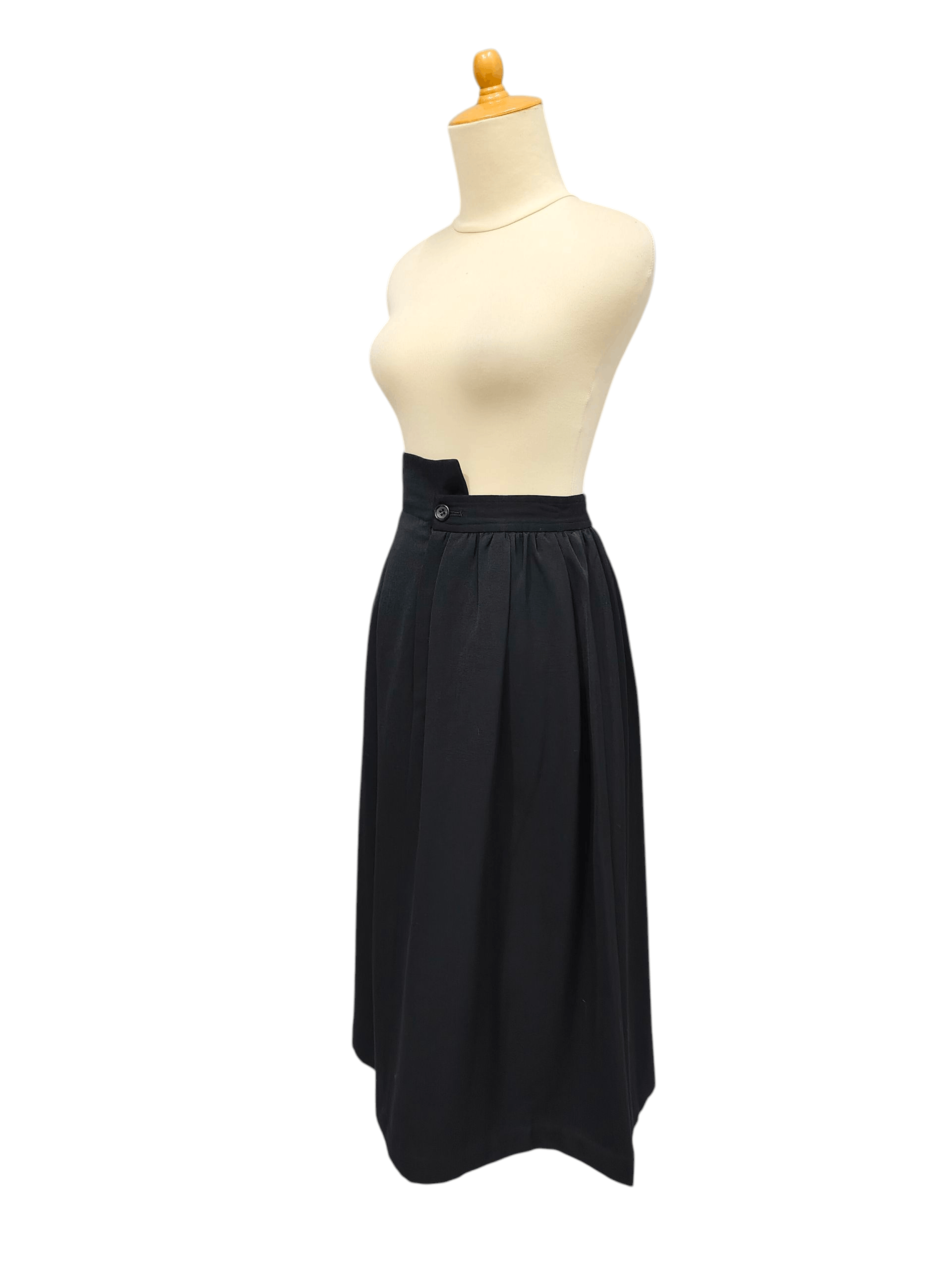 Comme des Garcons AD1988 CDG📕 Archive High Waist Asymmetrical Wrap Skirt Size 28" / US 6 / IT 42 - 6 Thumbnail