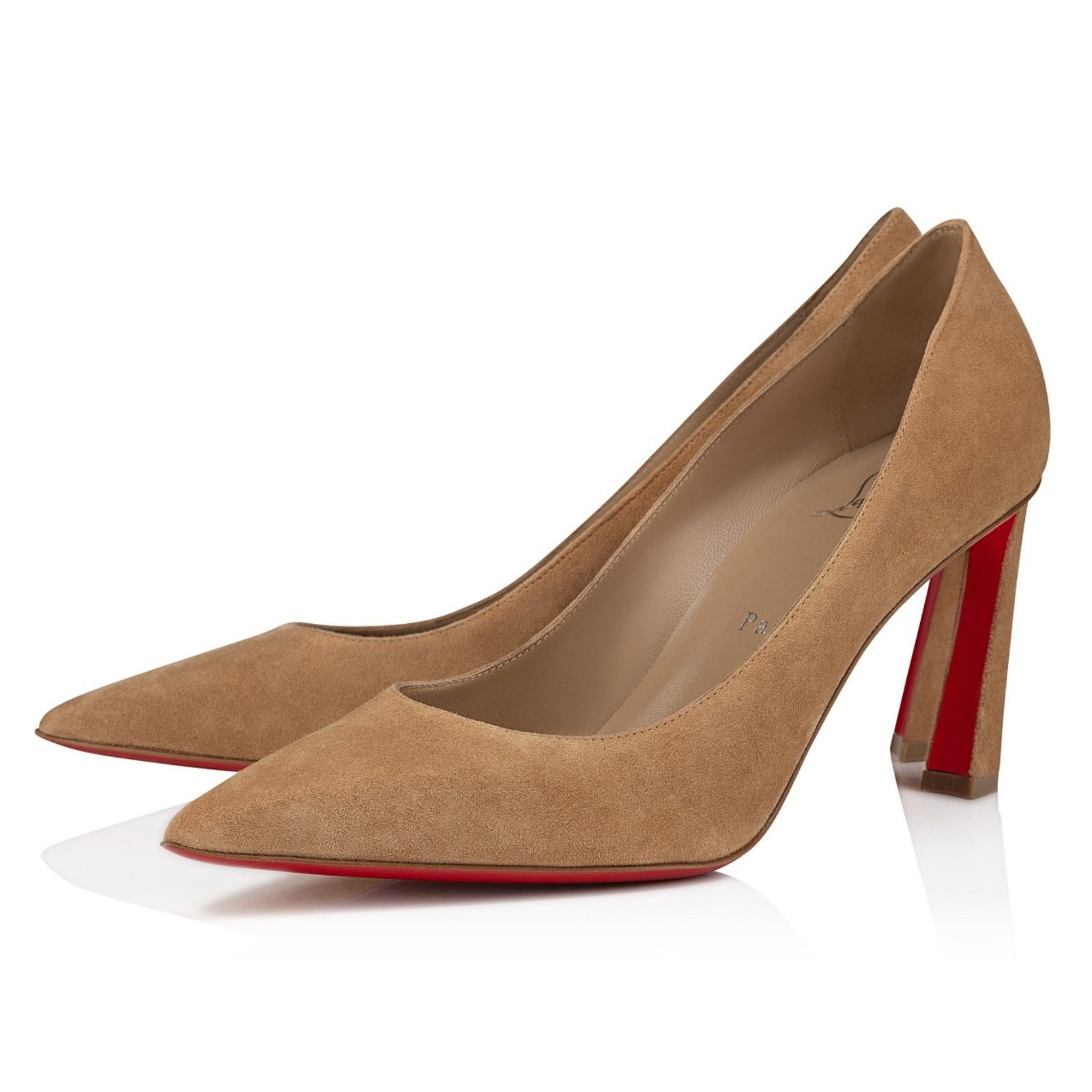 Christian Louboutin Condora 85 Lionne Beige Brown Suede