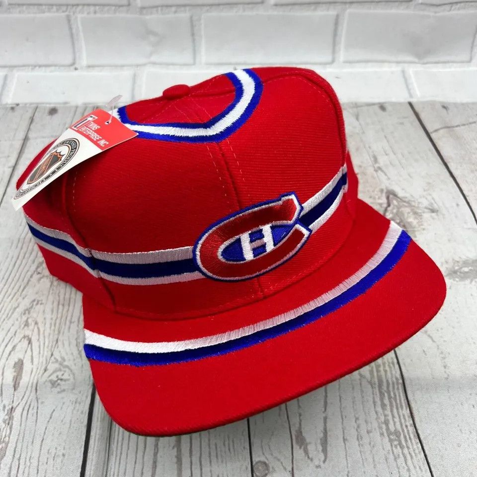 Vintage Montreal Canadiens NHL Jersey Hat Snapback Cap New