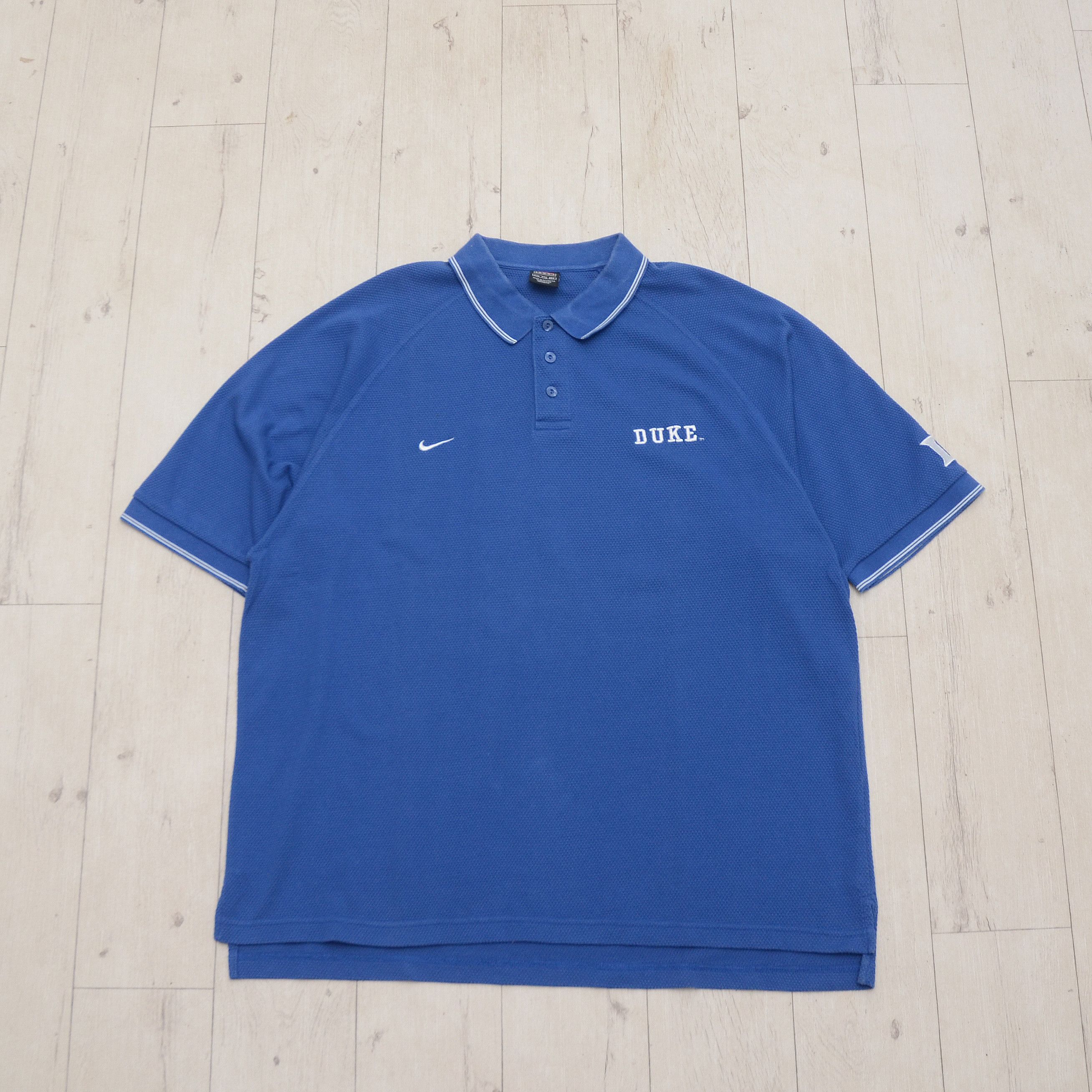 Nike Vintage Nike Team Fit Dry Duke Blue Devils Polo Shirt Blue Size US XXL / EU 58 / 5 - 1 Thumbnail