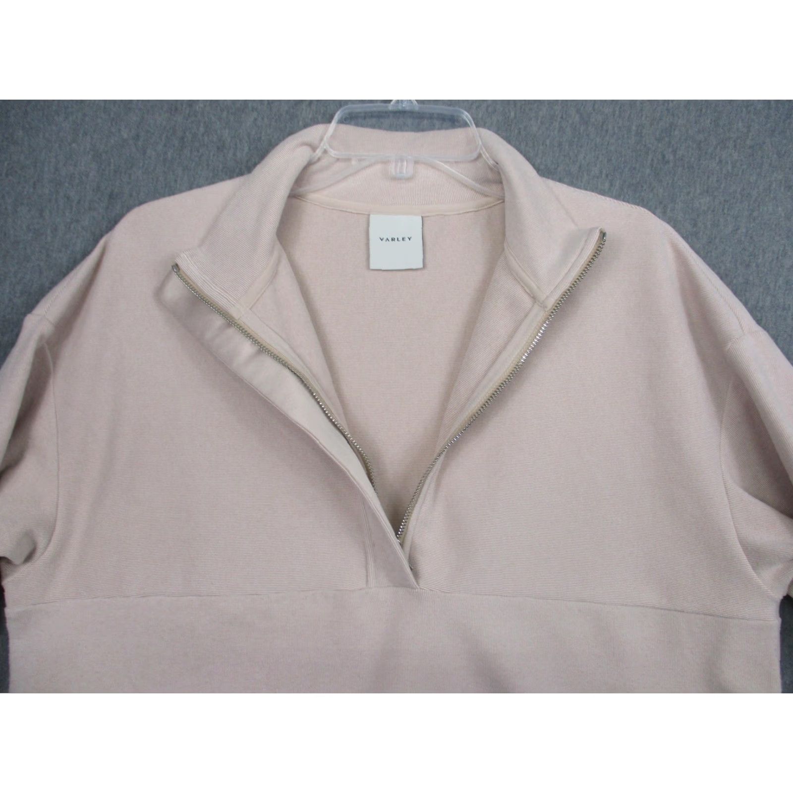 Varley Varley Maida Half Zip Pullover Womens Small Pink 1/2 Zip Drawcord Long Sleeve Ribbed Brushed Knit Polyester Elastane Solid VAR01742 Size S / US 4 / IT 40 - 6 Thumbnail